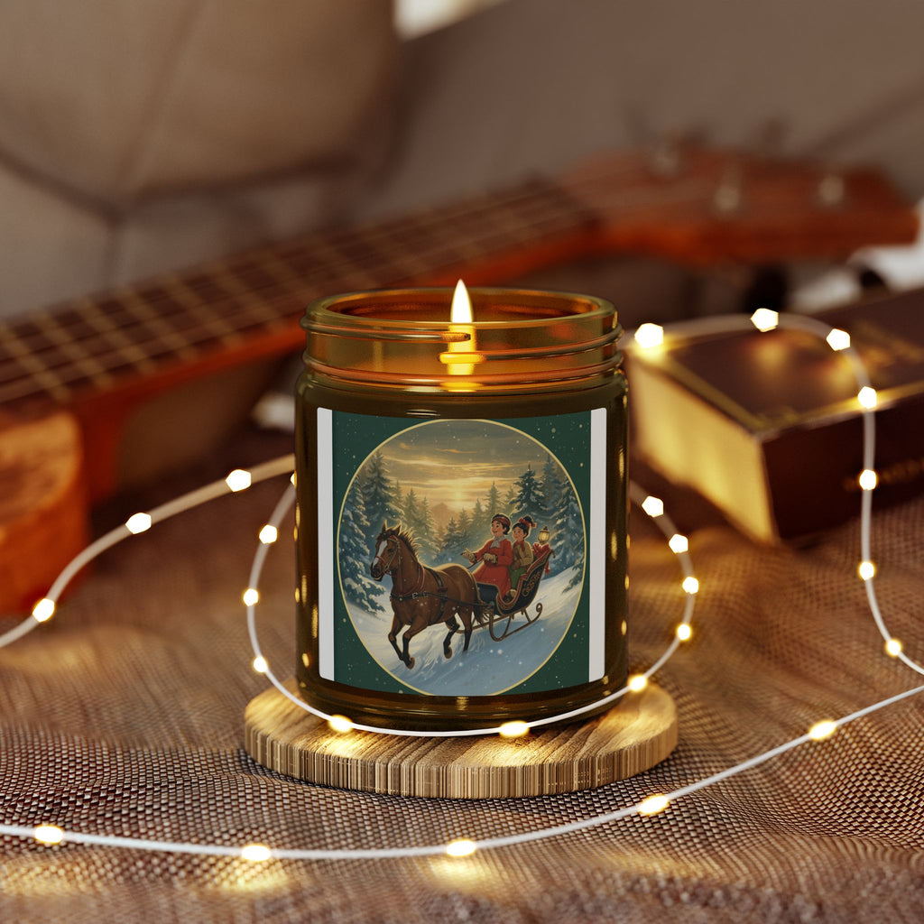 Winter Sleigh Candle – Cozy Holiday Jar (4oz/9oz)