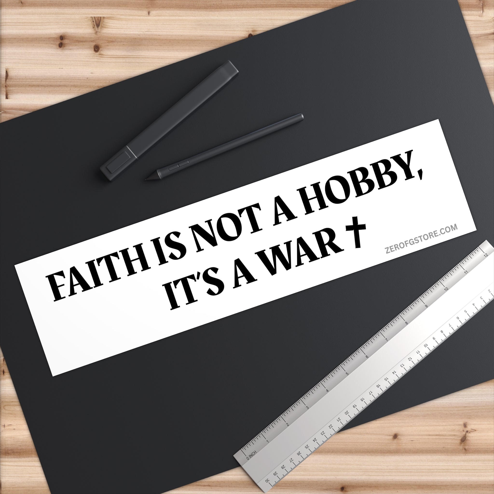 Zero FG — Defiant Christianity Weatherproof Vinyl Sticker (White)