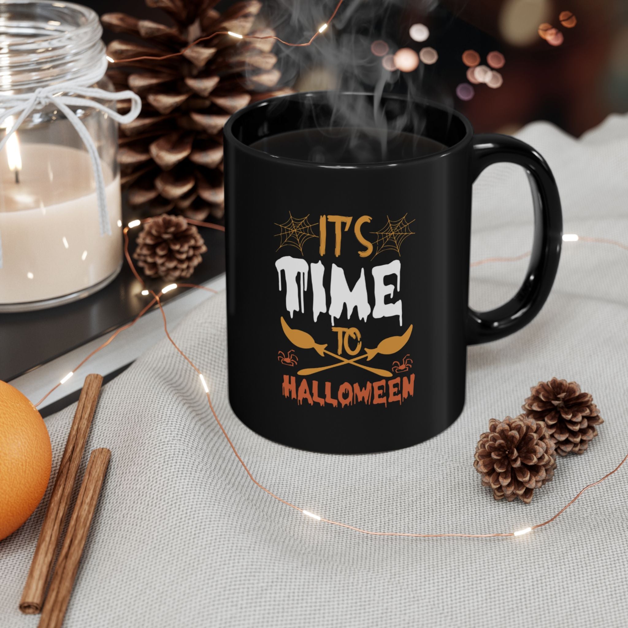 It’s Time to Halloween Mug – Spooky Coffee Cup for Fall