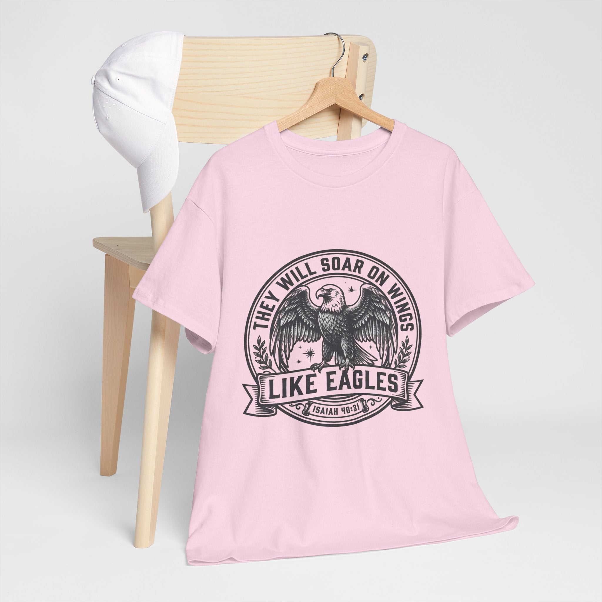 Eagle Emblem Tee — They Will Soar on Wings Like Eagles — Isaiah 40:31