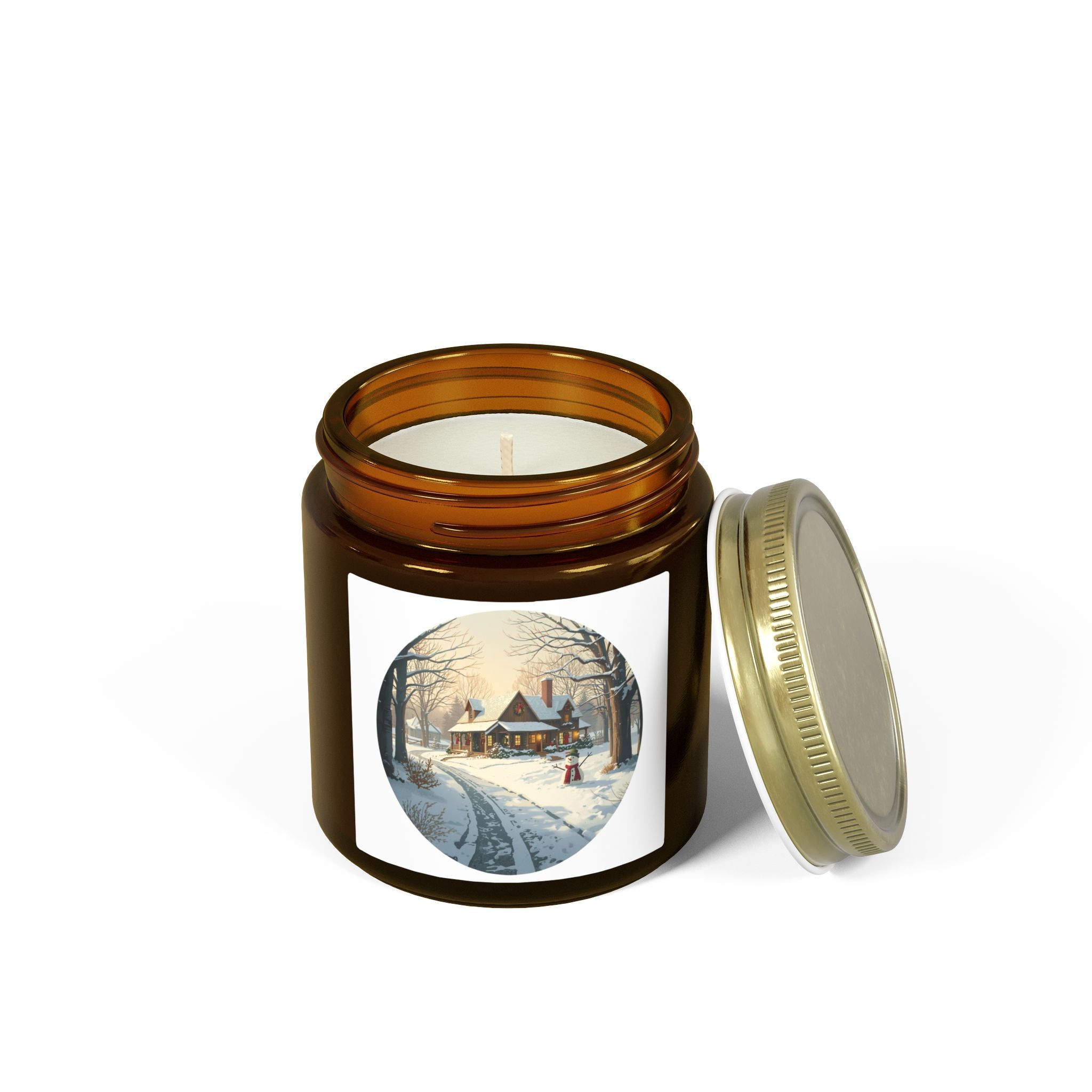 Winter Cottage Candle — Cozy Holiday Glow (4oz/9oz)