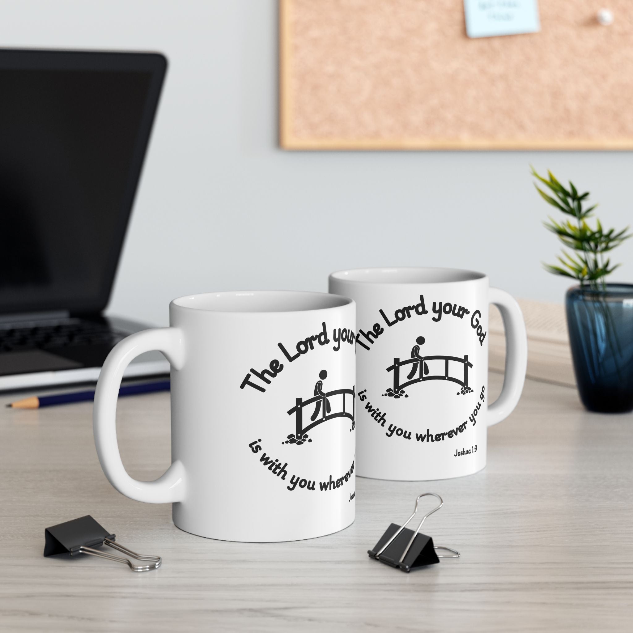 God Walks With You Always Christian Coffee Mug – Inspirational Bible Verse Gift – 11oz & 15oz