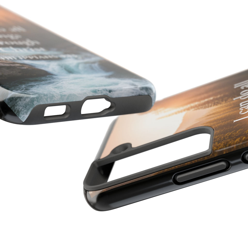 Christian Phone Case — "I Can Do All Things Through Christ" (Philippians 4:13) River Design