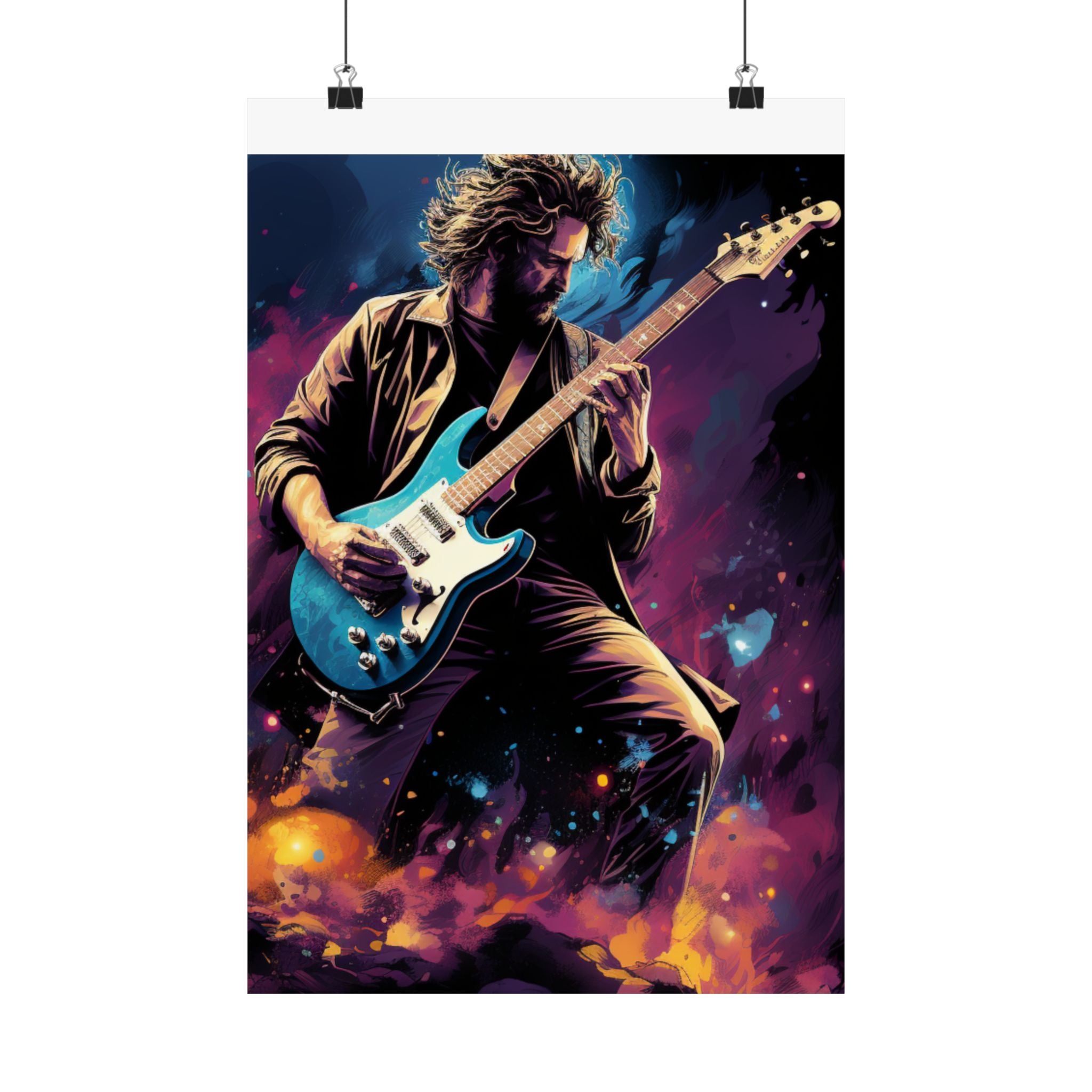 Midnight Riff – Electric Guitar Poster