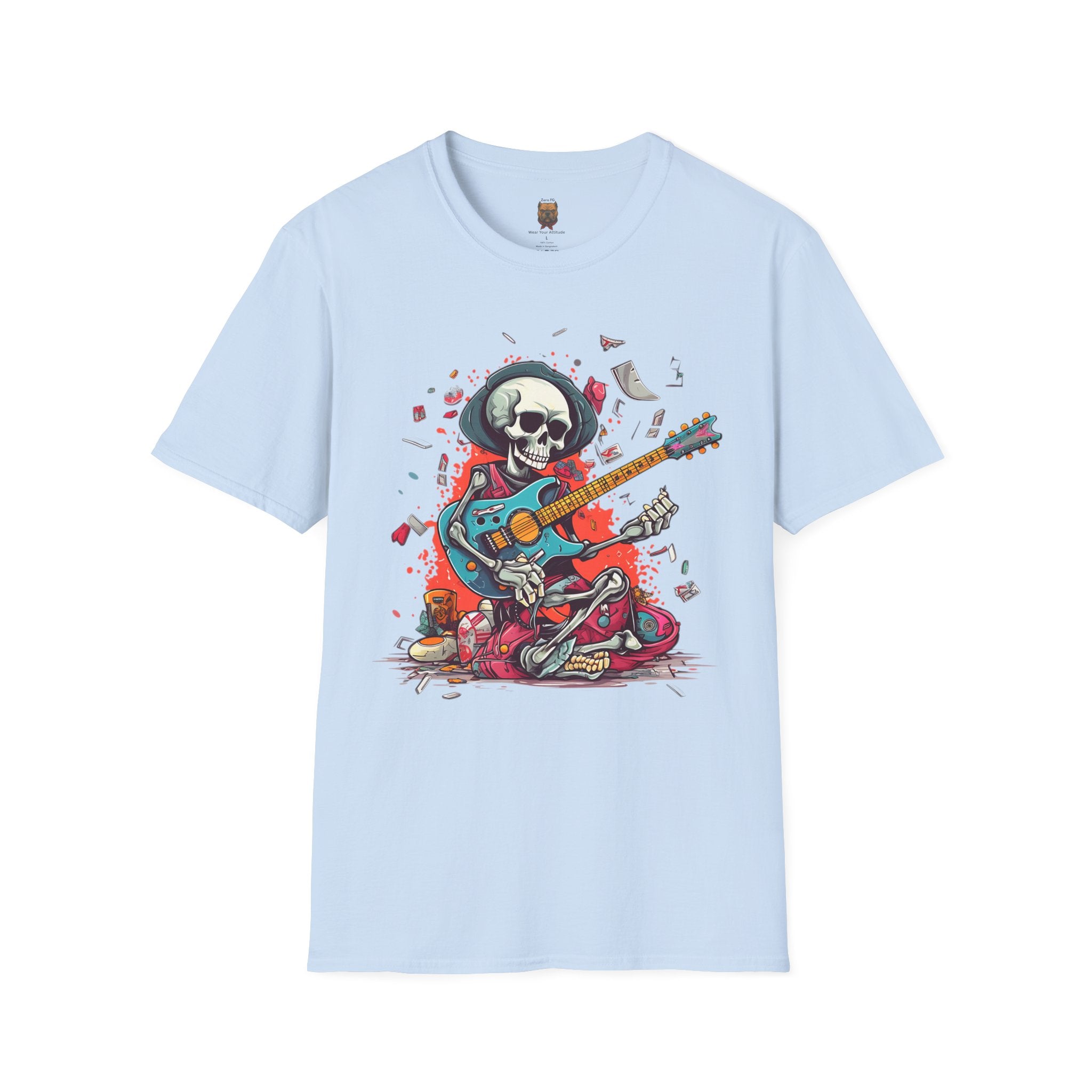 Skull Guitarist Tee | Unisex Rock & Roll Graphic T-Shirt