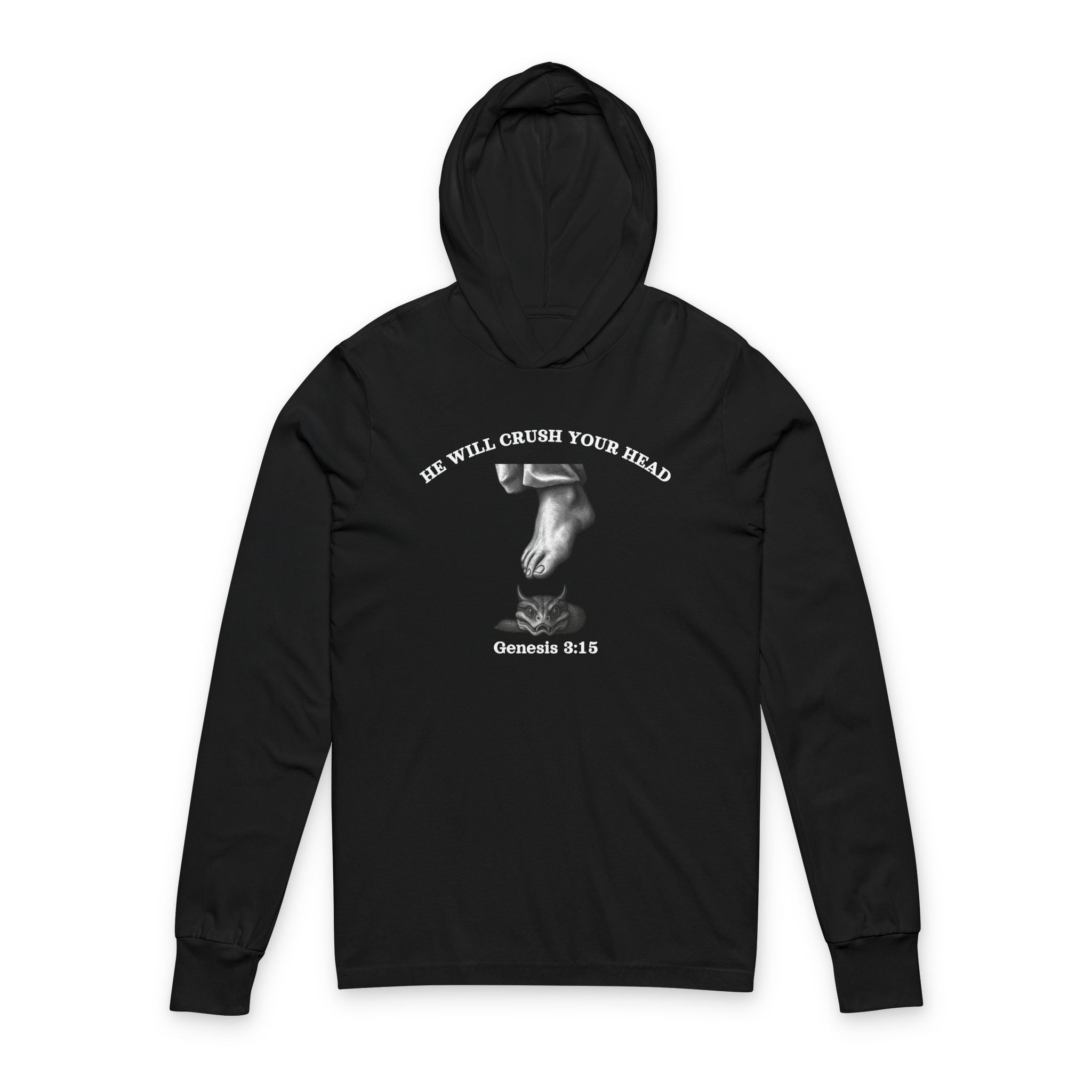 Genesis 3:15 "He Will Crush Your Head" Premium Hoodie