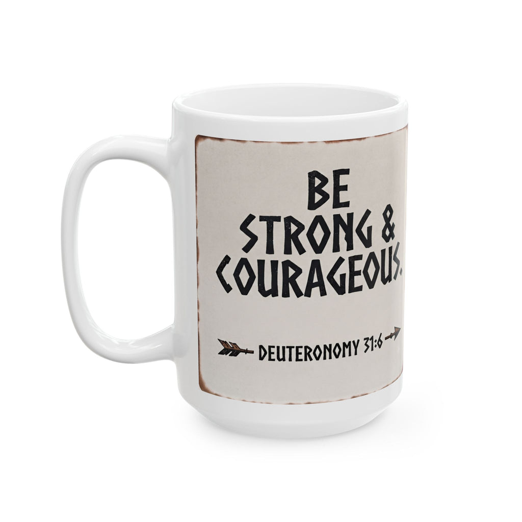 Be Strong & Courageous Mug — Deuteronomy 31:6