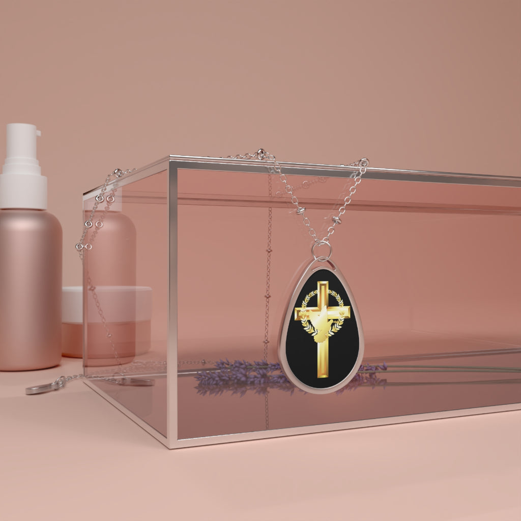 Peace Be With You – Gold Dove & Cross Keepsake Necklace