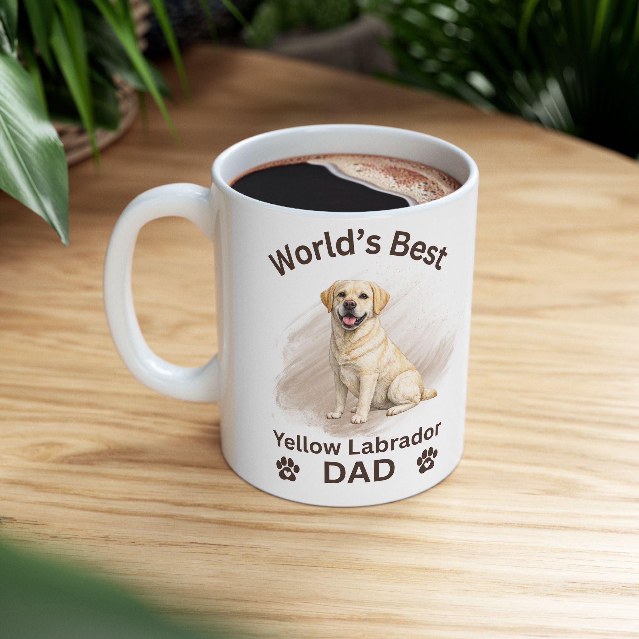 World's Best Yellow Lab Dad Mug - English Labrador Retriever