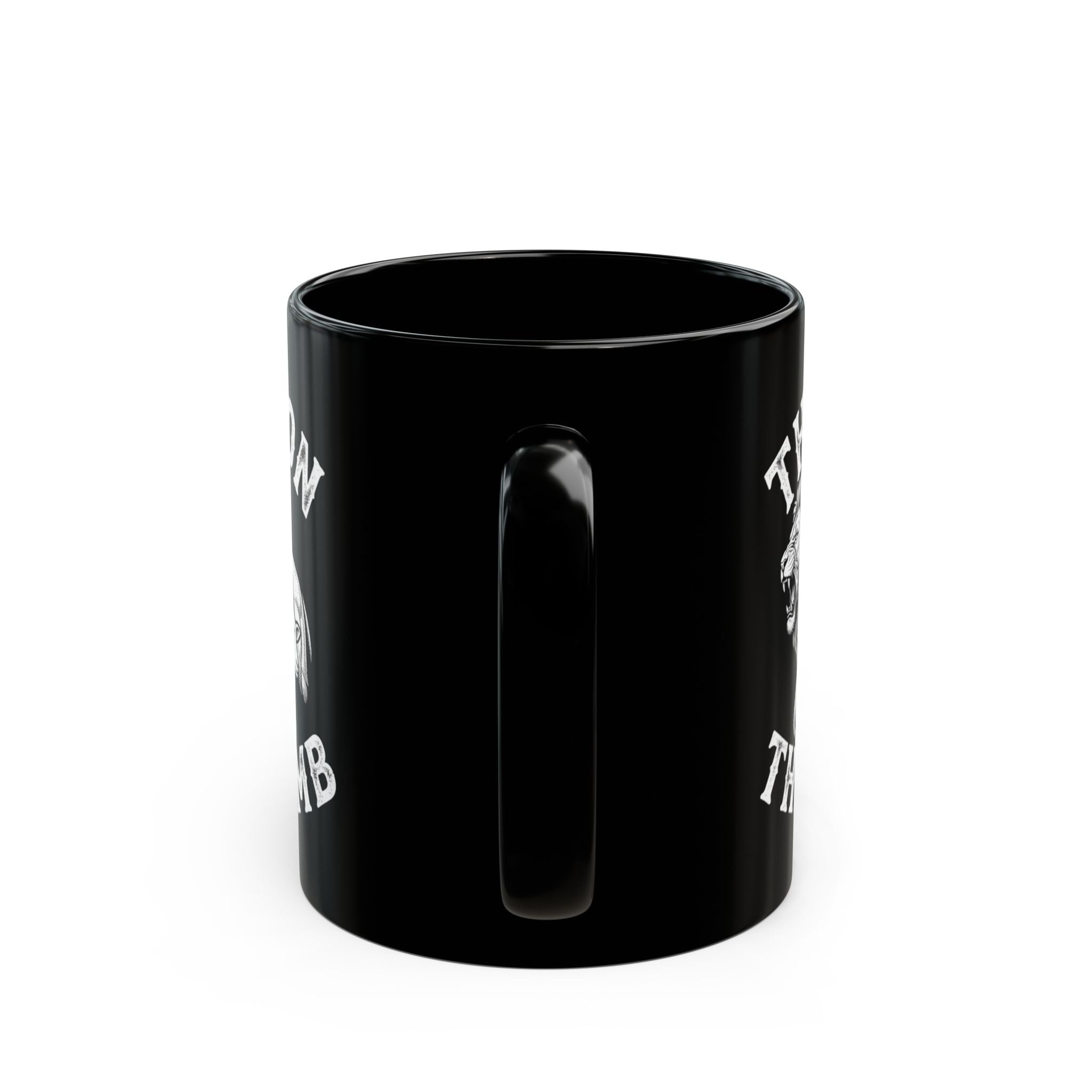 The Lion & The Lamb Black Mug — Christian Faith Coffee Mug | Zero FG