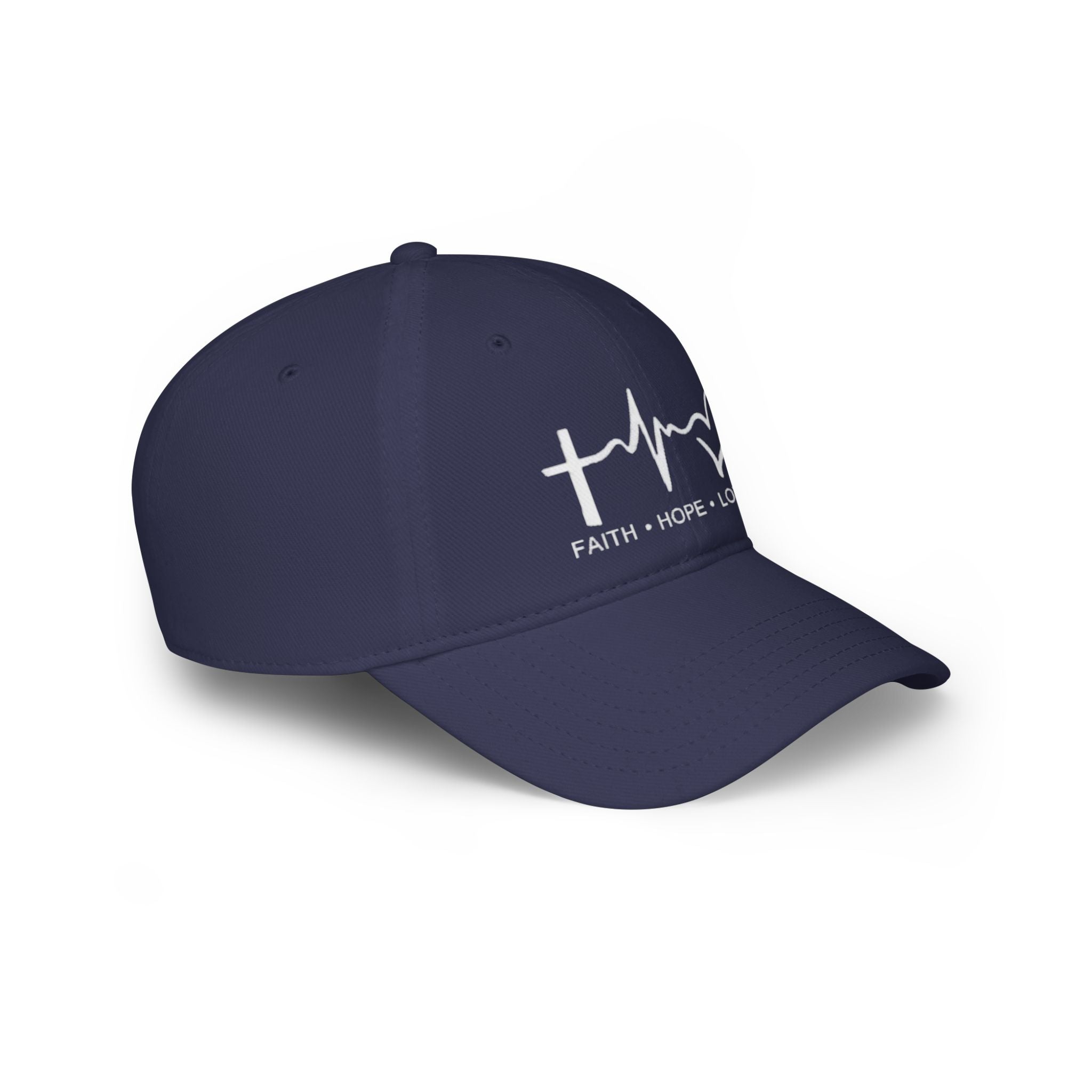 Faith Hope Love Low Profile Baseball Cap, Inspirational Hat, Gift for Him/Her, Everyday Wear, Cap for Spiritual Beliefs