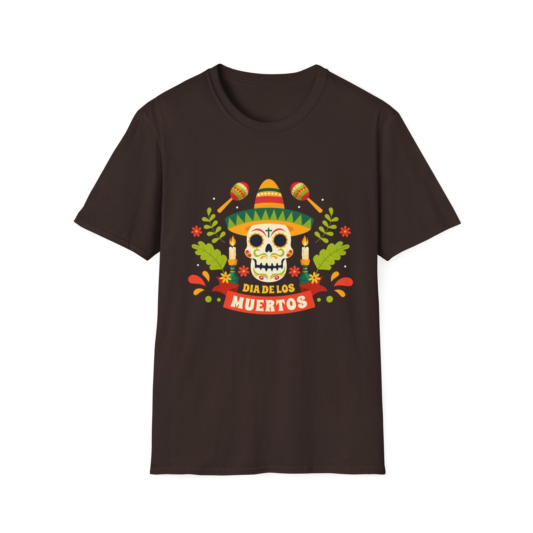 Dia de los Muertos T-Shirt, Unisex Softstyle Tee, Halloween Apparel, Mexican Celebration Shirt, Cultural Celebration Outfit, Gift Idea