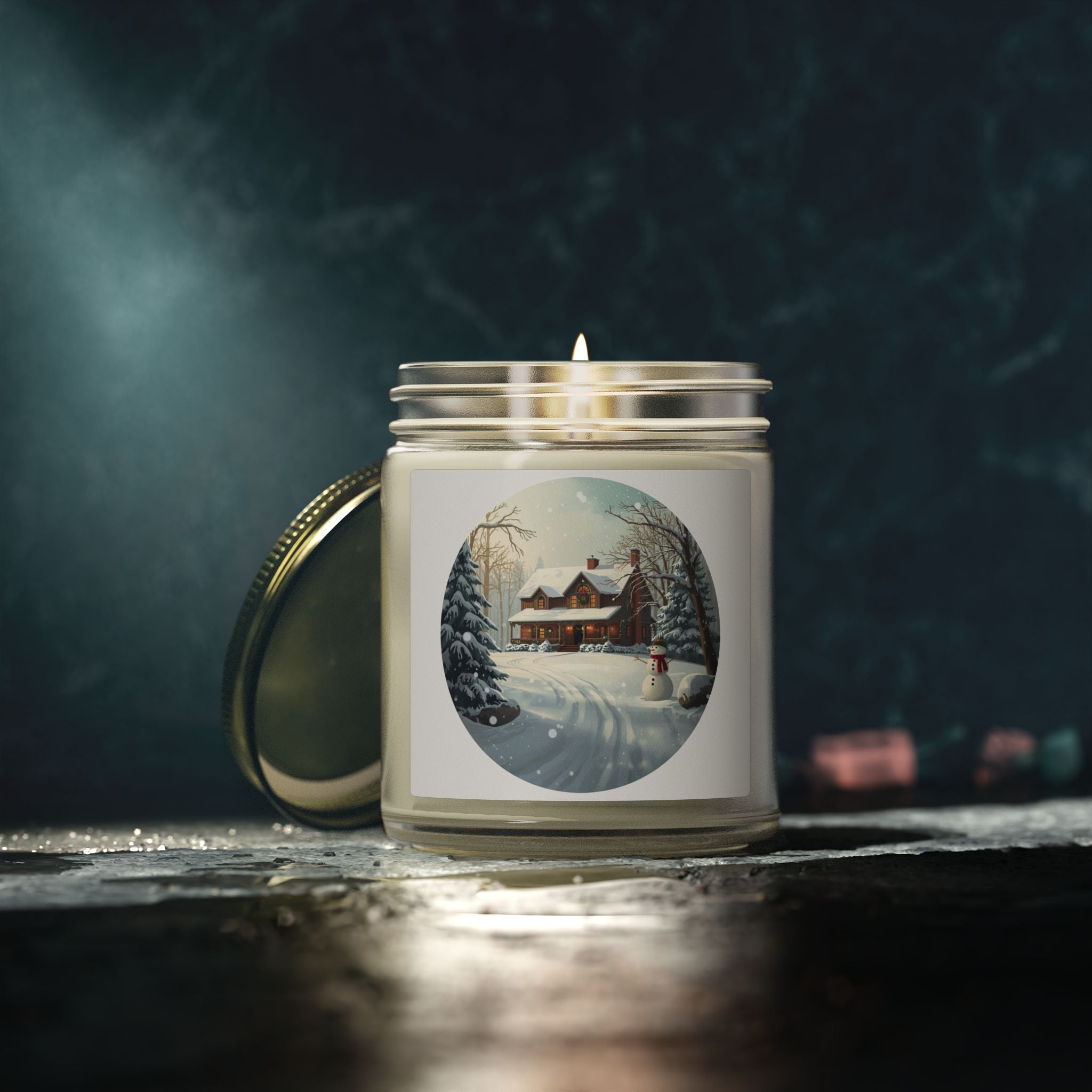 Winter Snow House Candle — Holiday Jar (4oz / 9oz)
