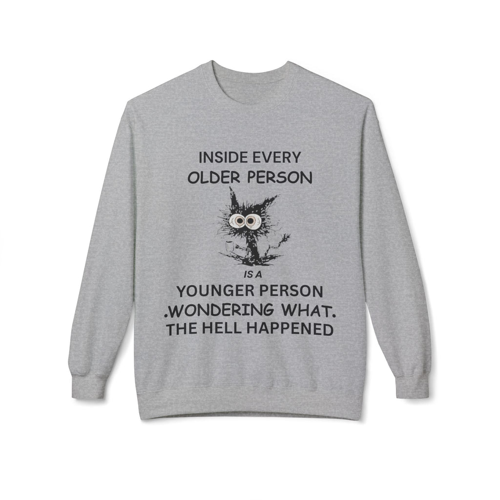 "Inside Every Older Person" Unisex Midweight Softstyle Fleece Crewneck Sweatshirt