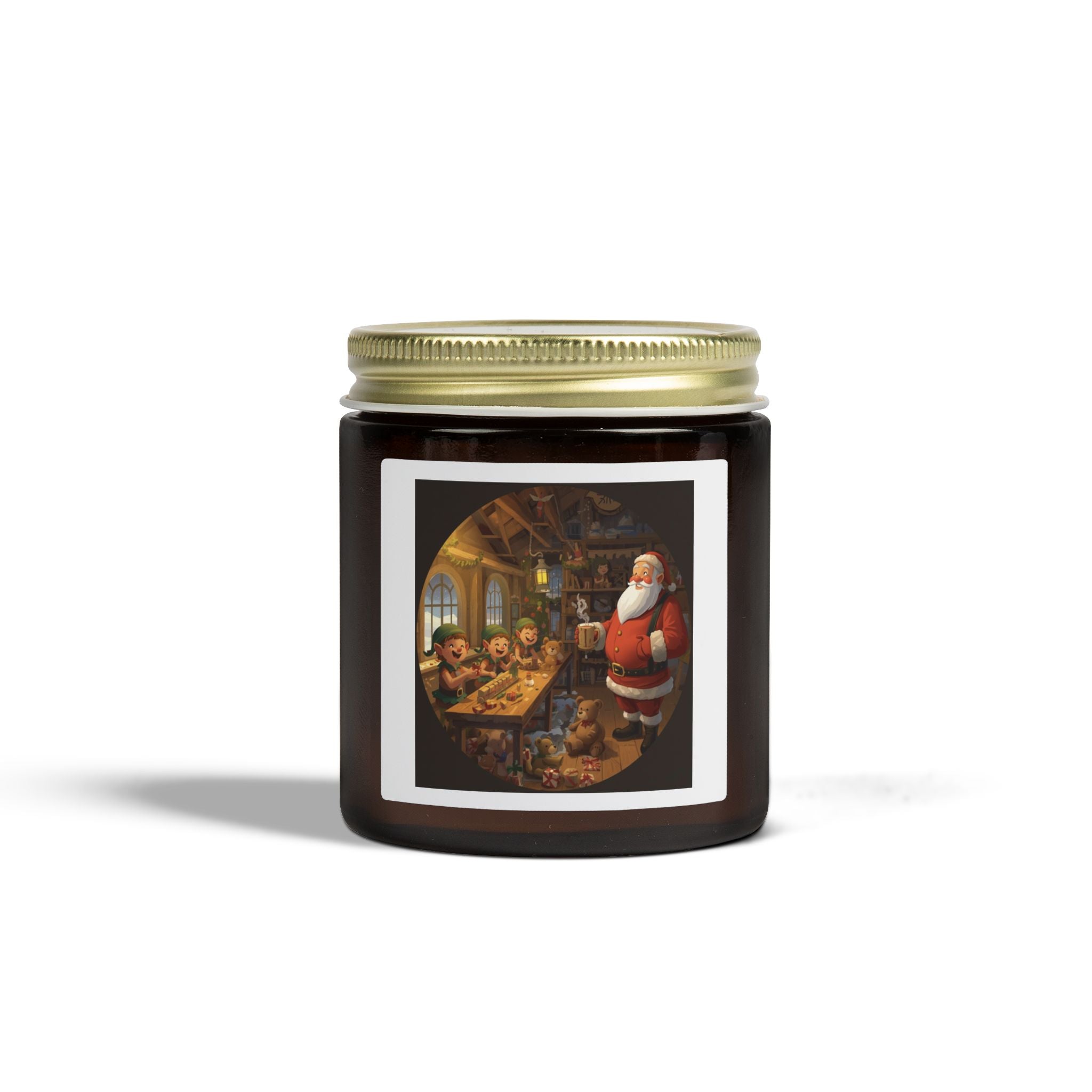 Holiday Scented Candle — Cozy Santa Workshop Jar (4oz/9oz)