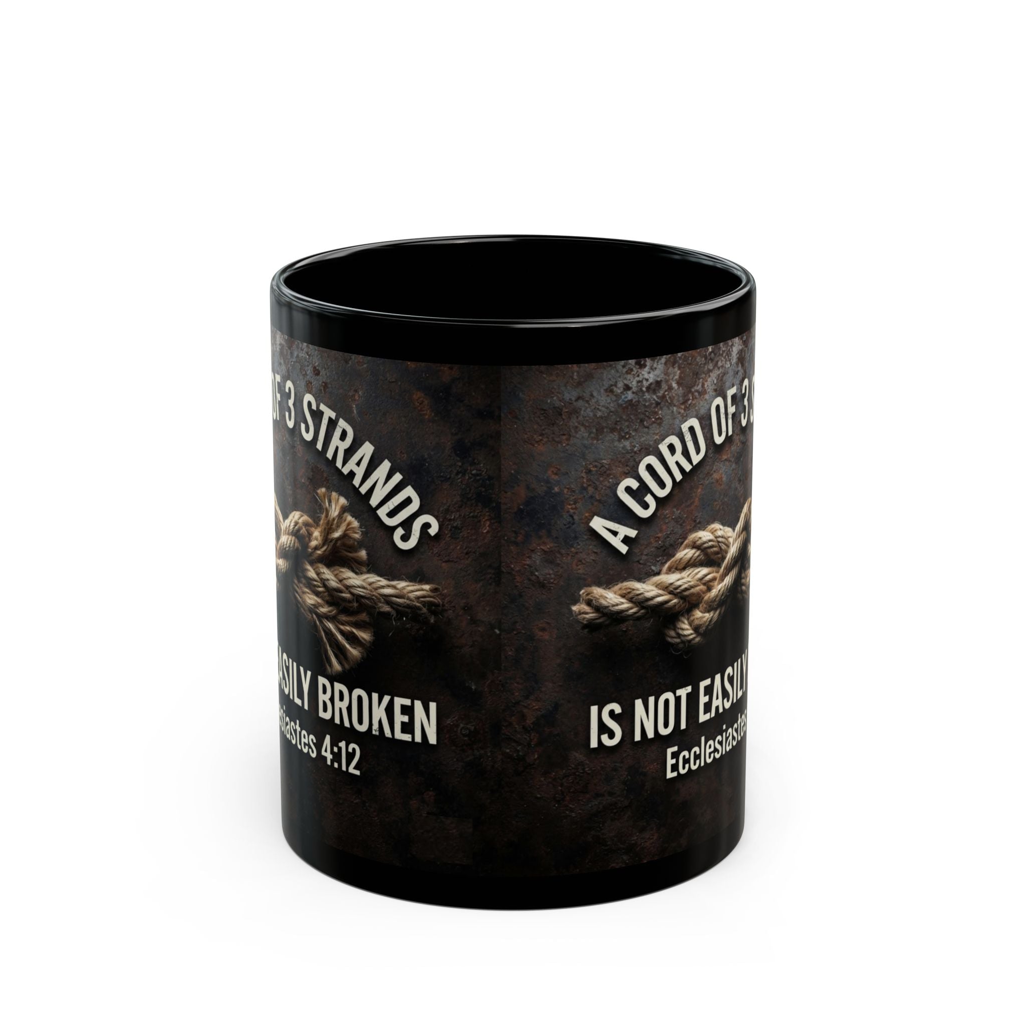A Cord of 3 Strands Coffee Mug — Ecclesiastes 4:12 — Christian Gift