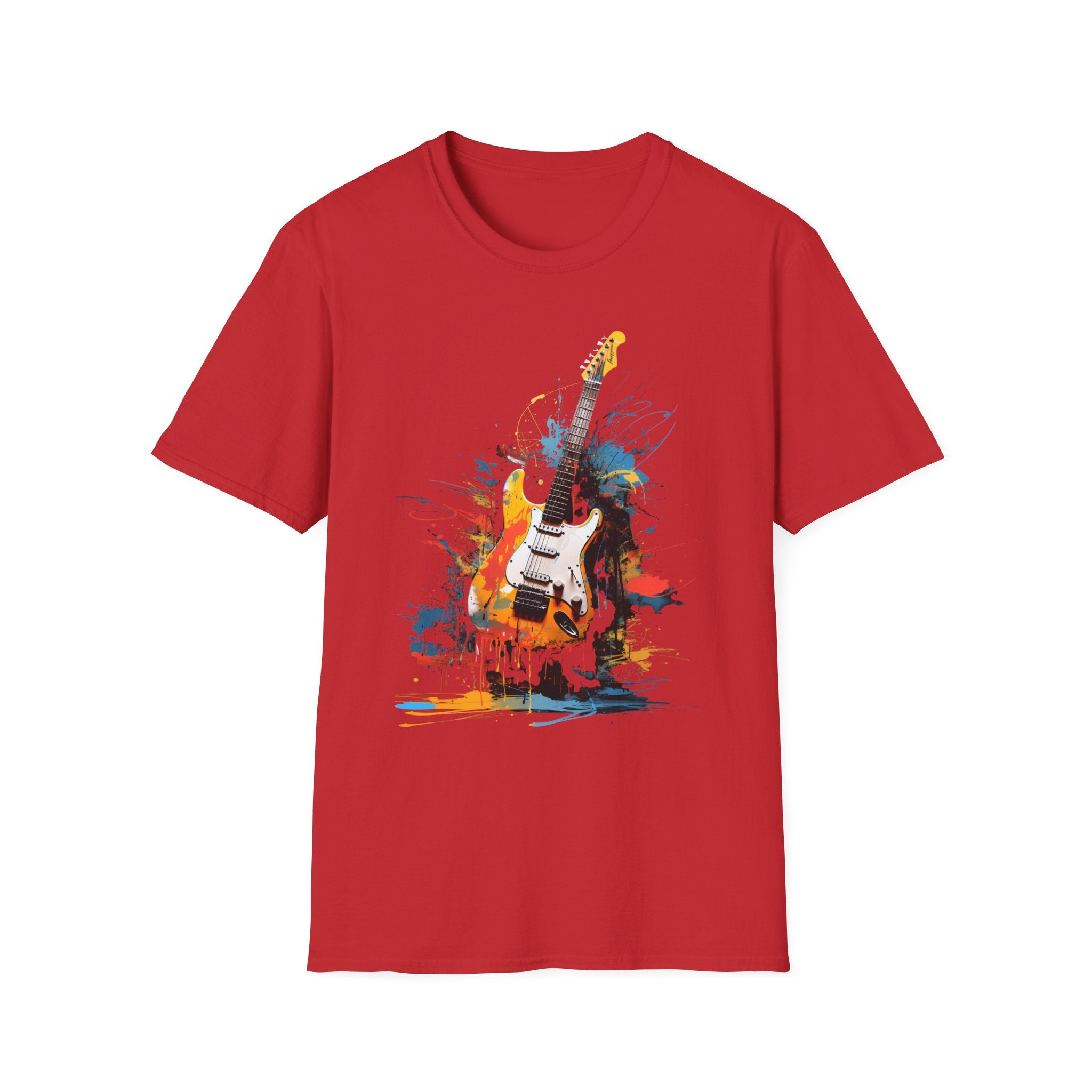 Electric Guitar Paint Splash T-Shirt