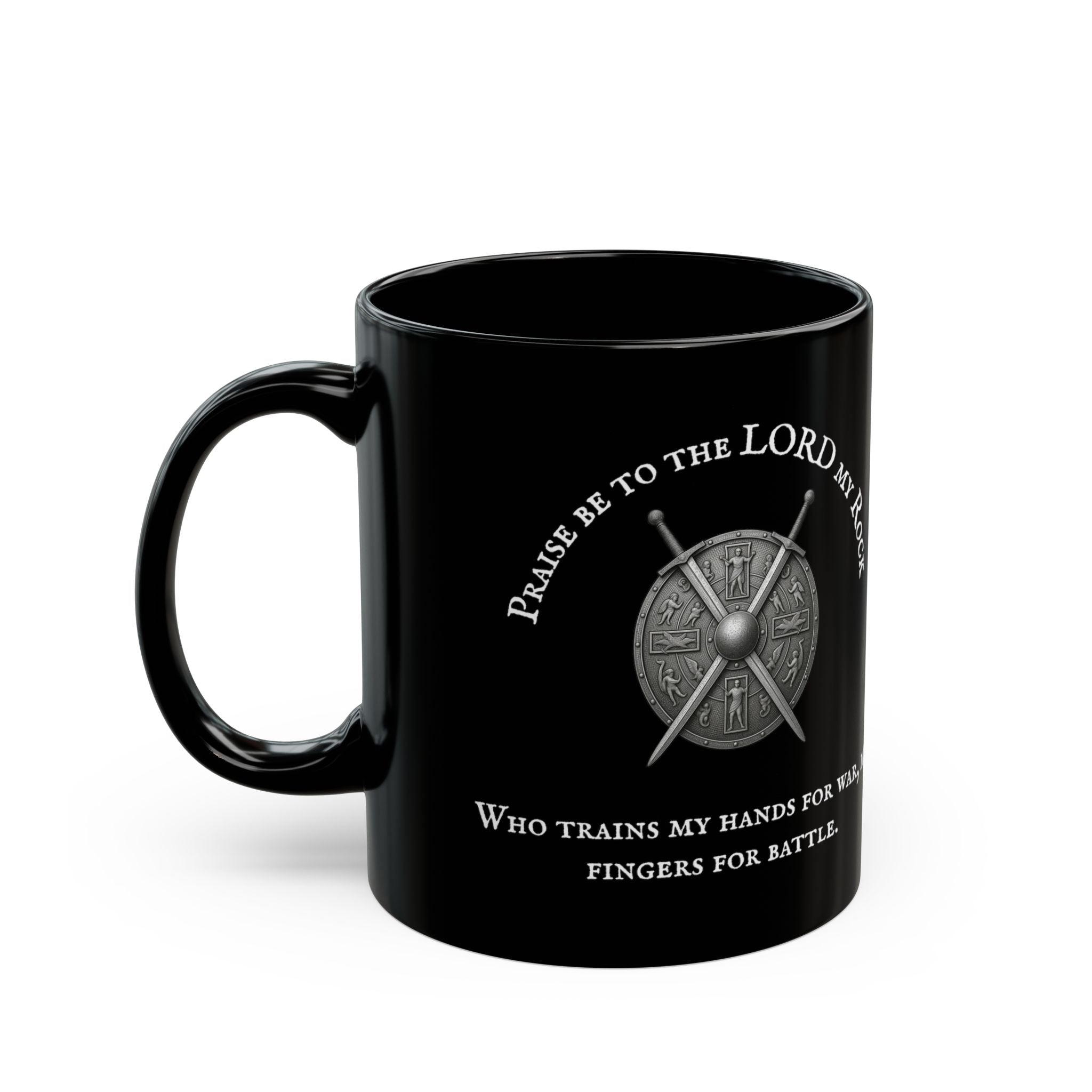 Psalm 144:1 — "Praise Be to the Lord My Rock" 11/15oz mug