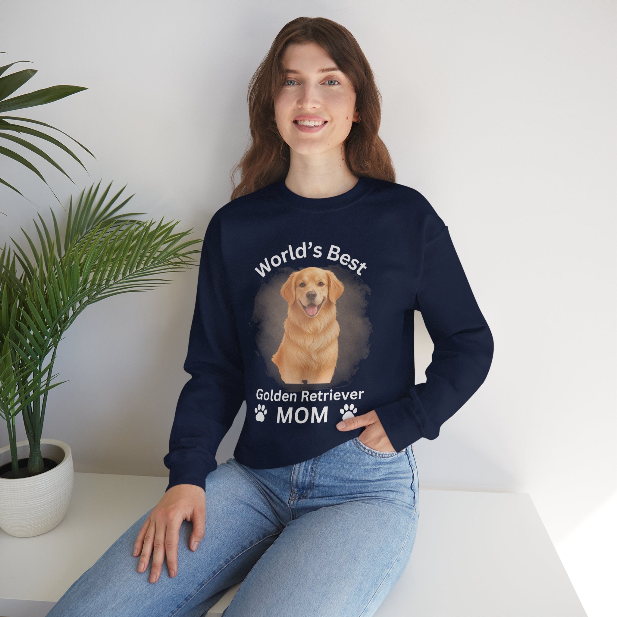 World’s Best Golden Retriever Mom - Premium Crewneck Sweatshirt