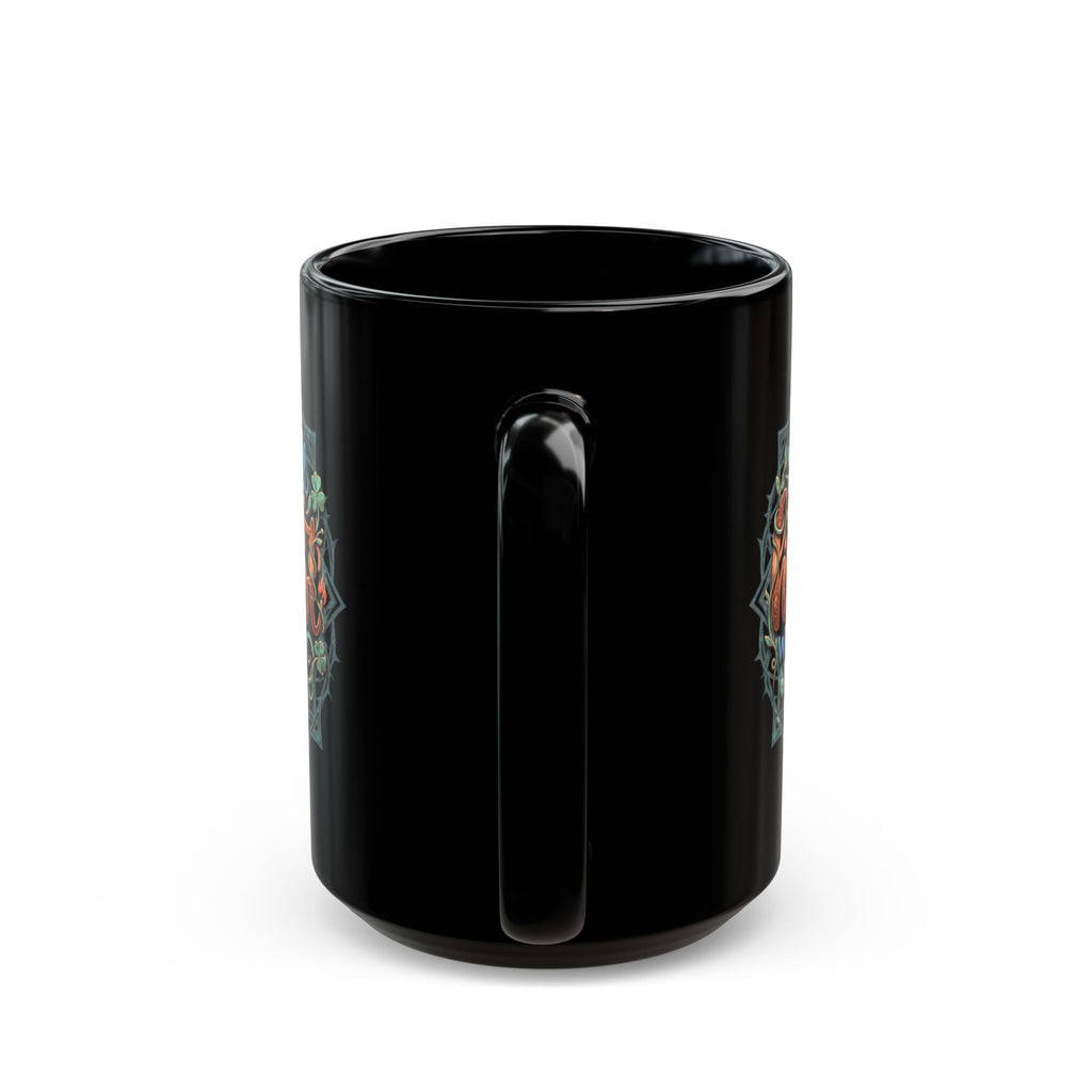 You Will Harvest What You Plant Black Ceramic Mug – Galatians 6:7 Scripture Coffee Cup