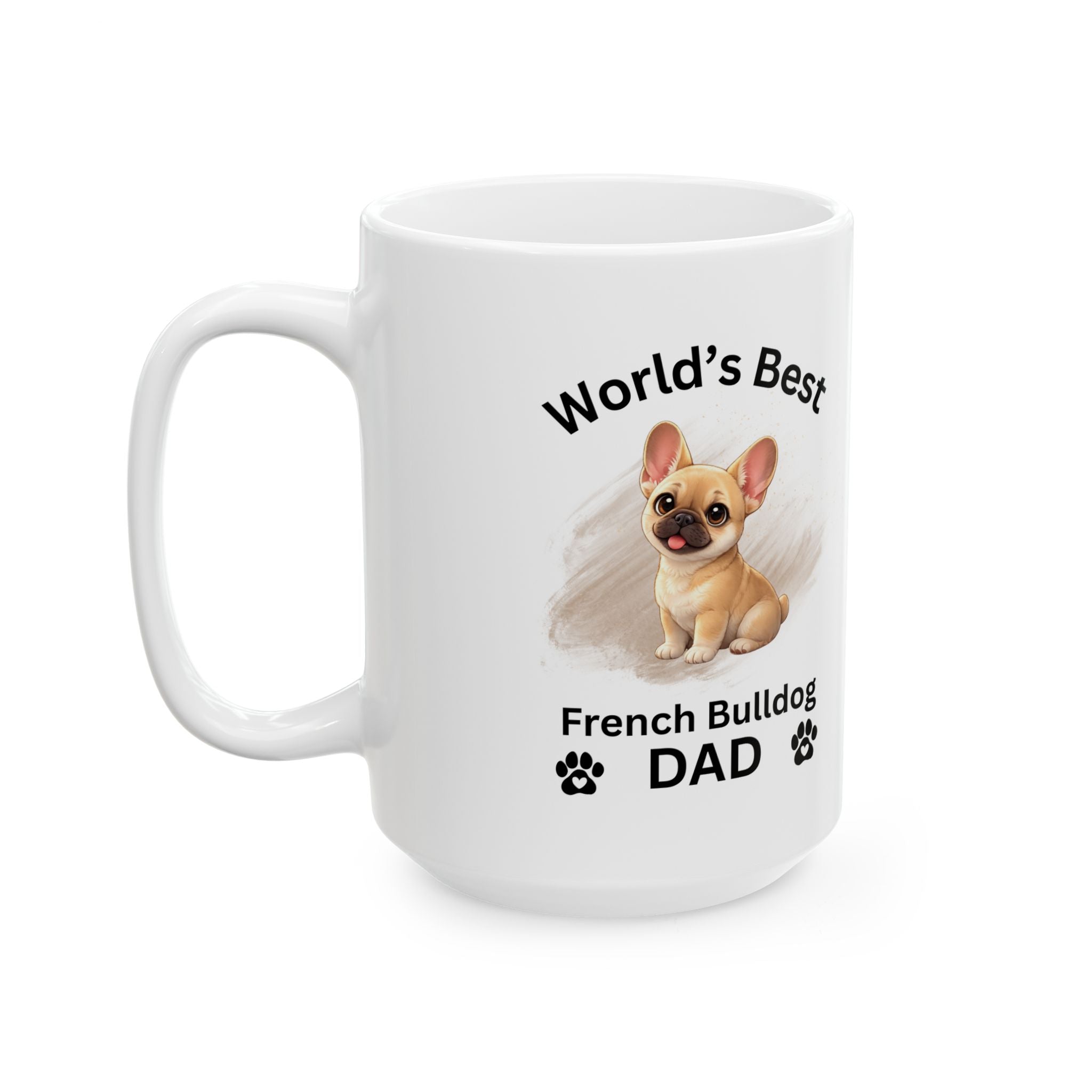 World's Best French Bulldog Dad - White Glossy Ceramic Mug