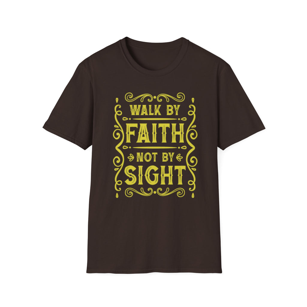Faith T-Shirt — "Walk by Faith Not by Sight" Inspirational Christian Tee