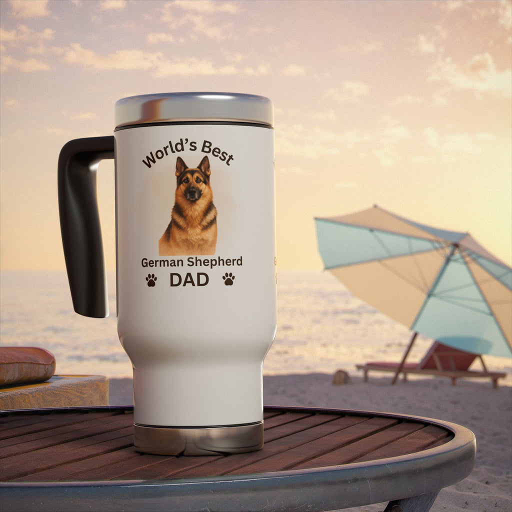 German Shepherd Dad - Premium 14oz Stainless Steel Travel Mug