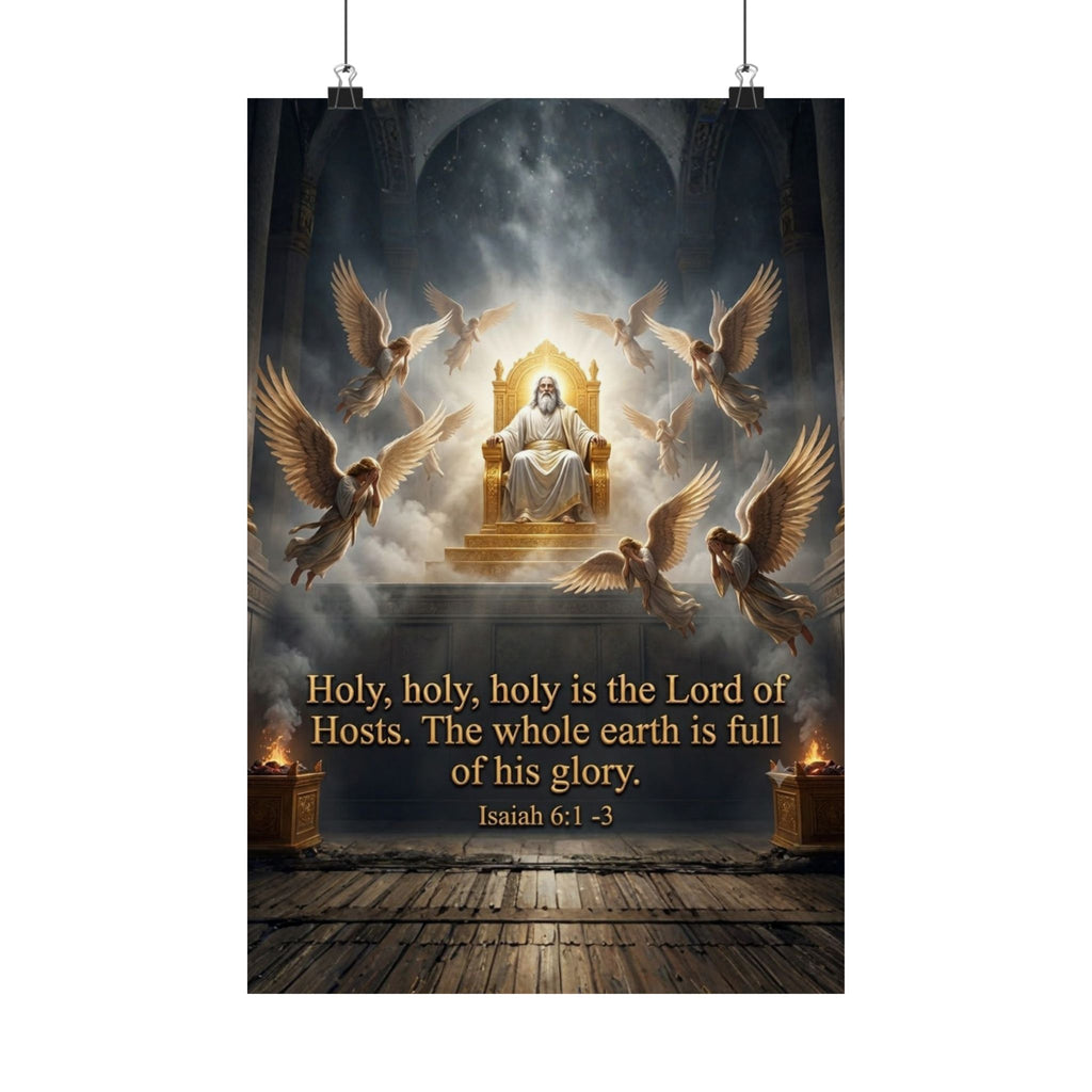 Holy, Holy, Holy — Isaiah 6:1-3 | Scripture Art Poster