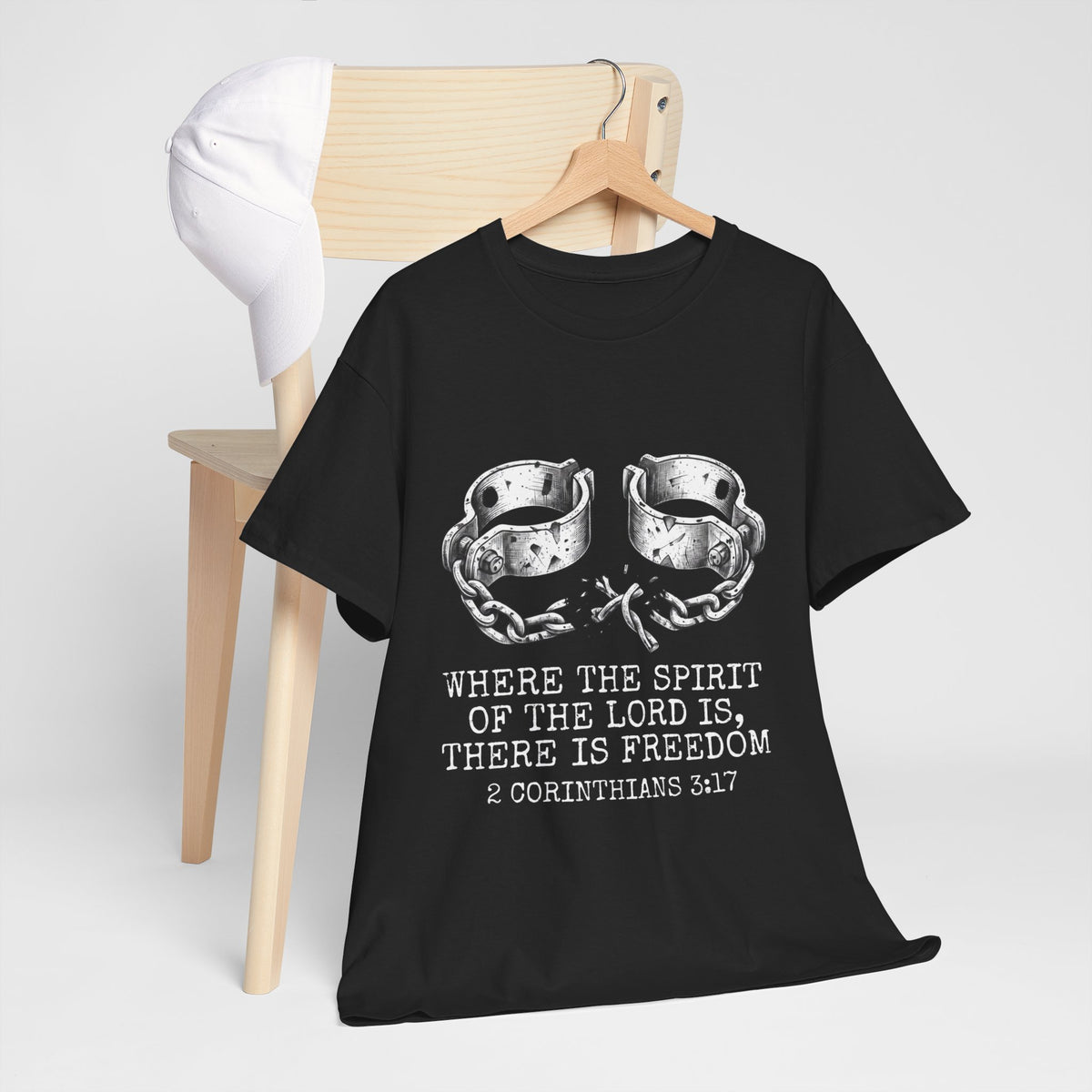 Where the Spirit of the Lord Is, There Is Freedom — 2 Corinthians 3:17 Christian T-Shirt
