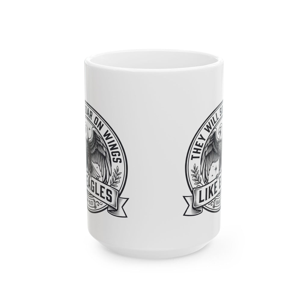 Eagle Emblem Ceramic Mug — They Will Soar on Wings Like Eagles — Isaiah 40:31