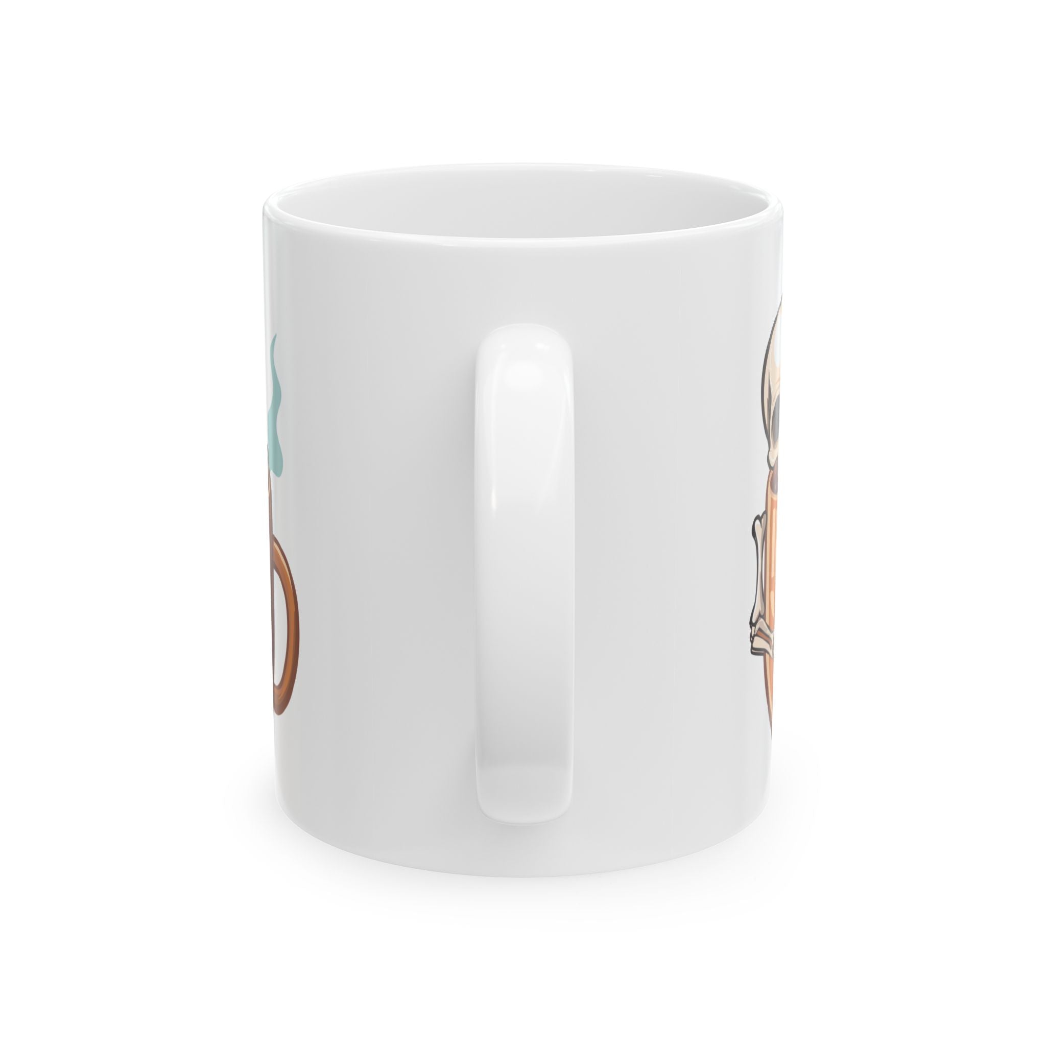 Skeleton Hugging Coffee Mug | 11oz & 15oz White Ceramic