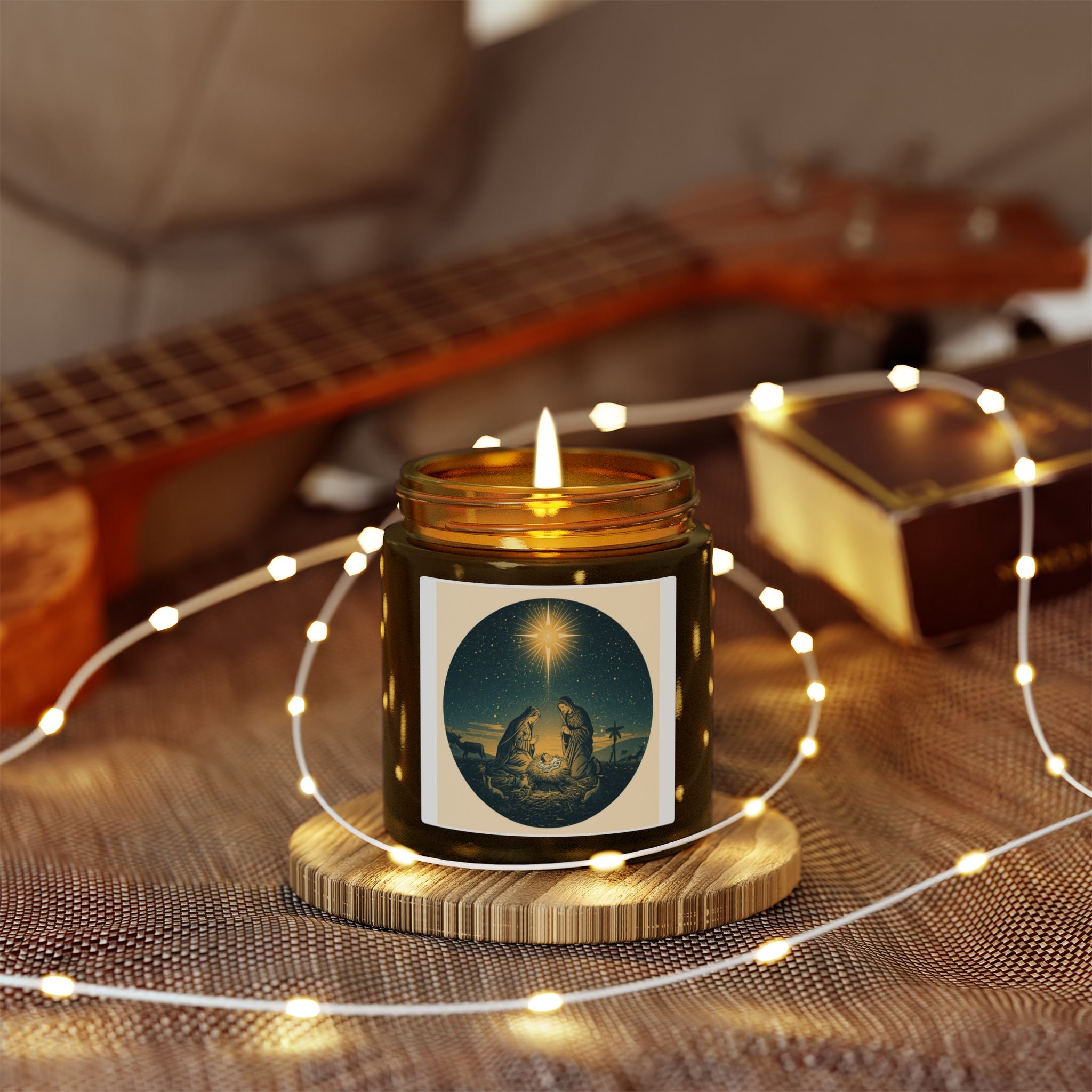 Nativity Holiday Candle
