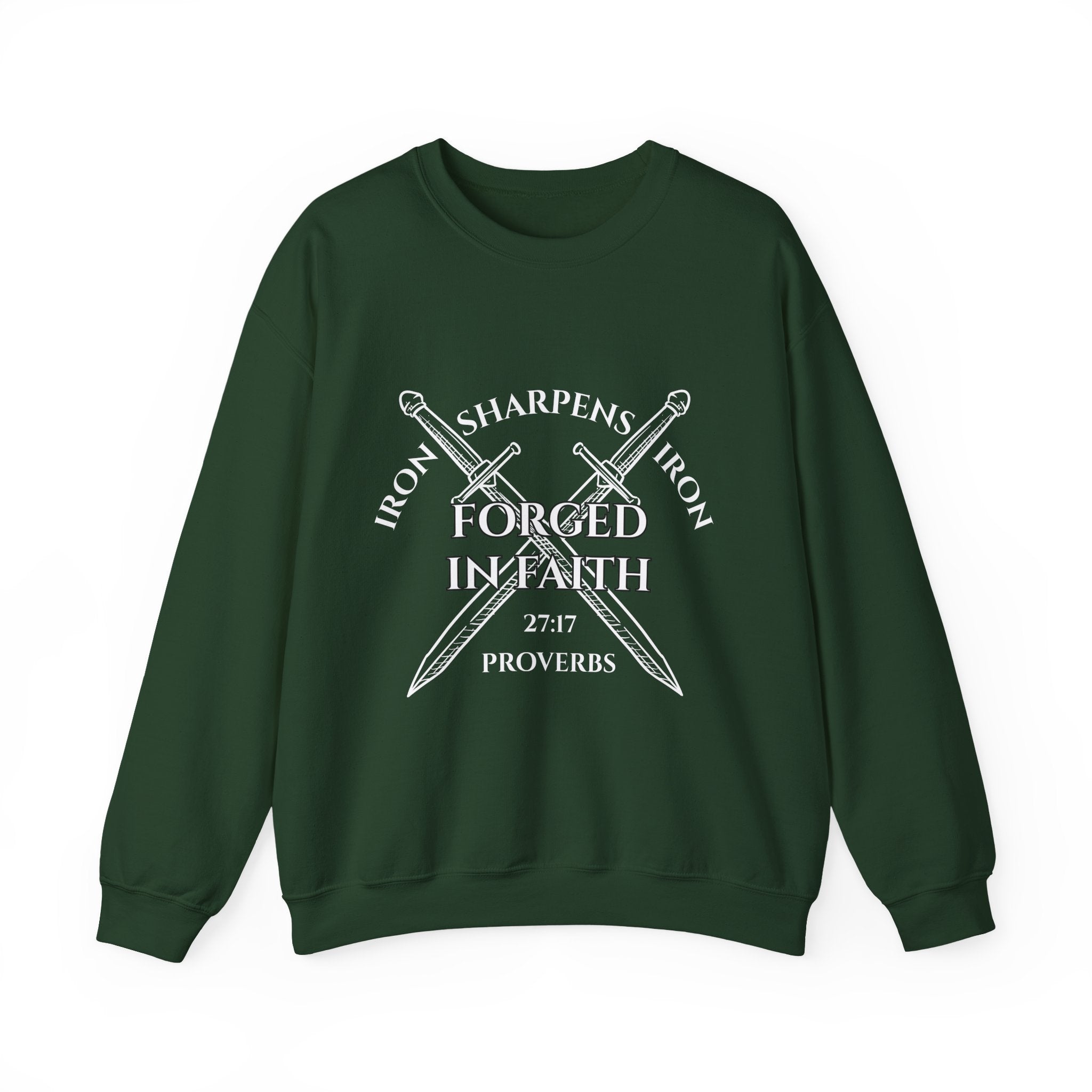 Forged in Faith: Iron Sharpens Iron Premium Sweatshirt