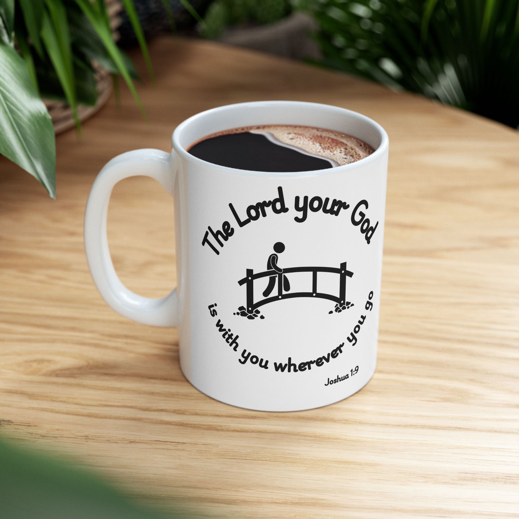 God Walks With You Always Christian Coffee Mug – Inspirational Bible Verse Gift – 11oz & 15oz