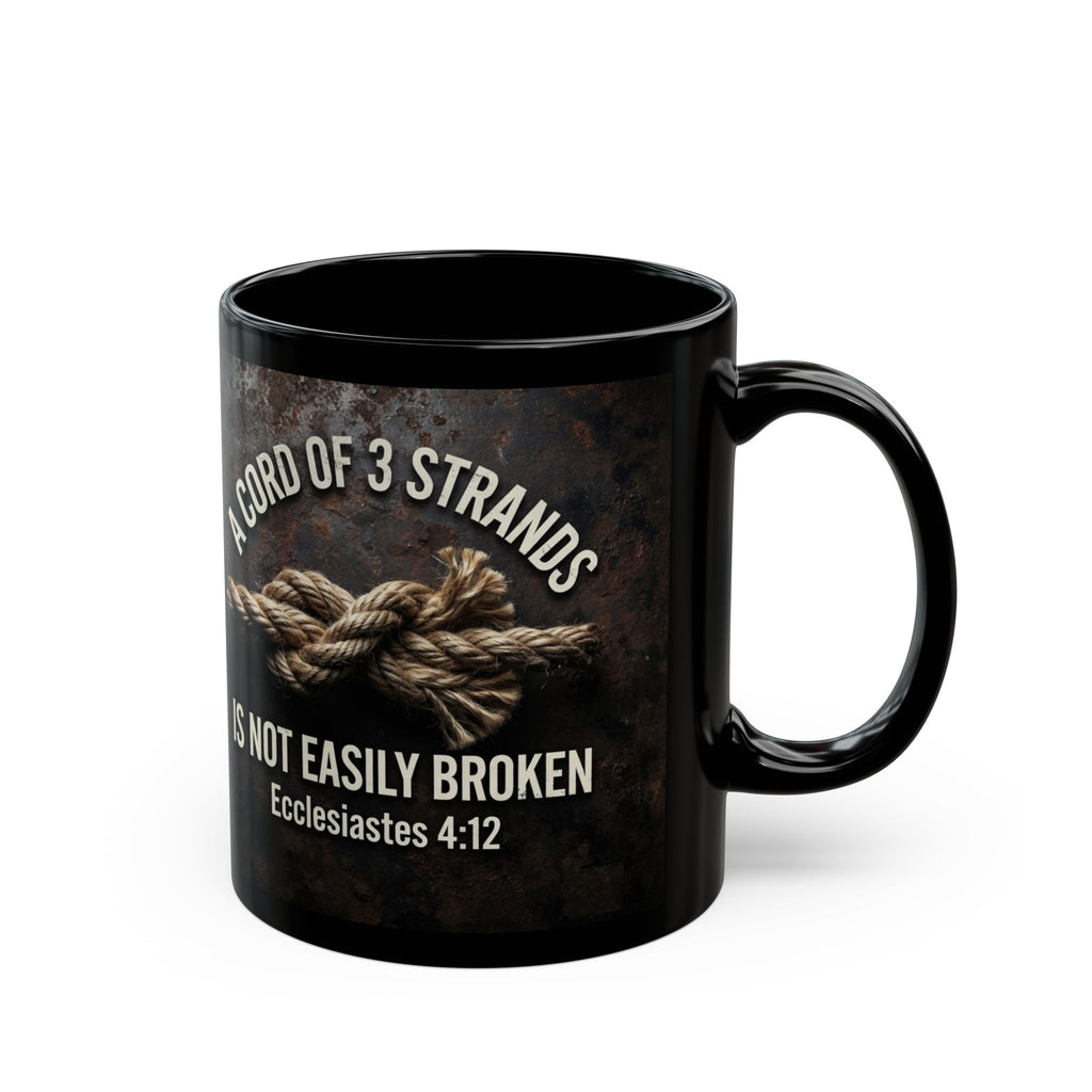 A Cord of 3 Strands Coffee Mug — Ecclesiastes 4:12 — Christian Gift
