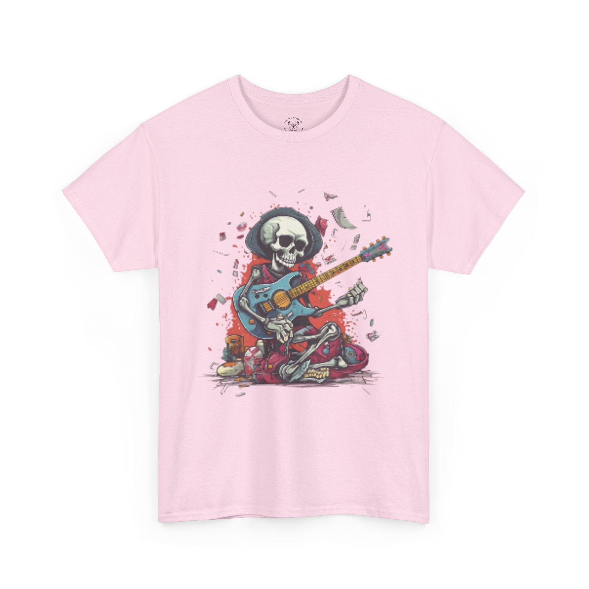 Skull Guitarist Tee - Premium Rock & Roll Skeleton Graphic T-Shirt