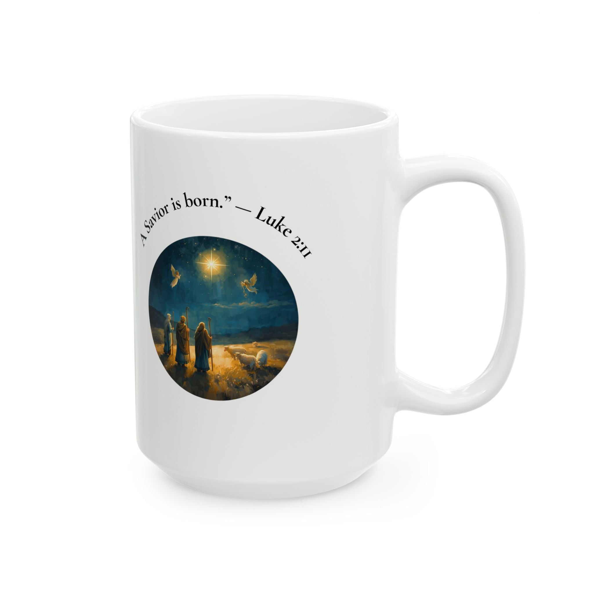 A Savior Is Born — Luke 2:11 Christmas Mug 11oz & 15oz