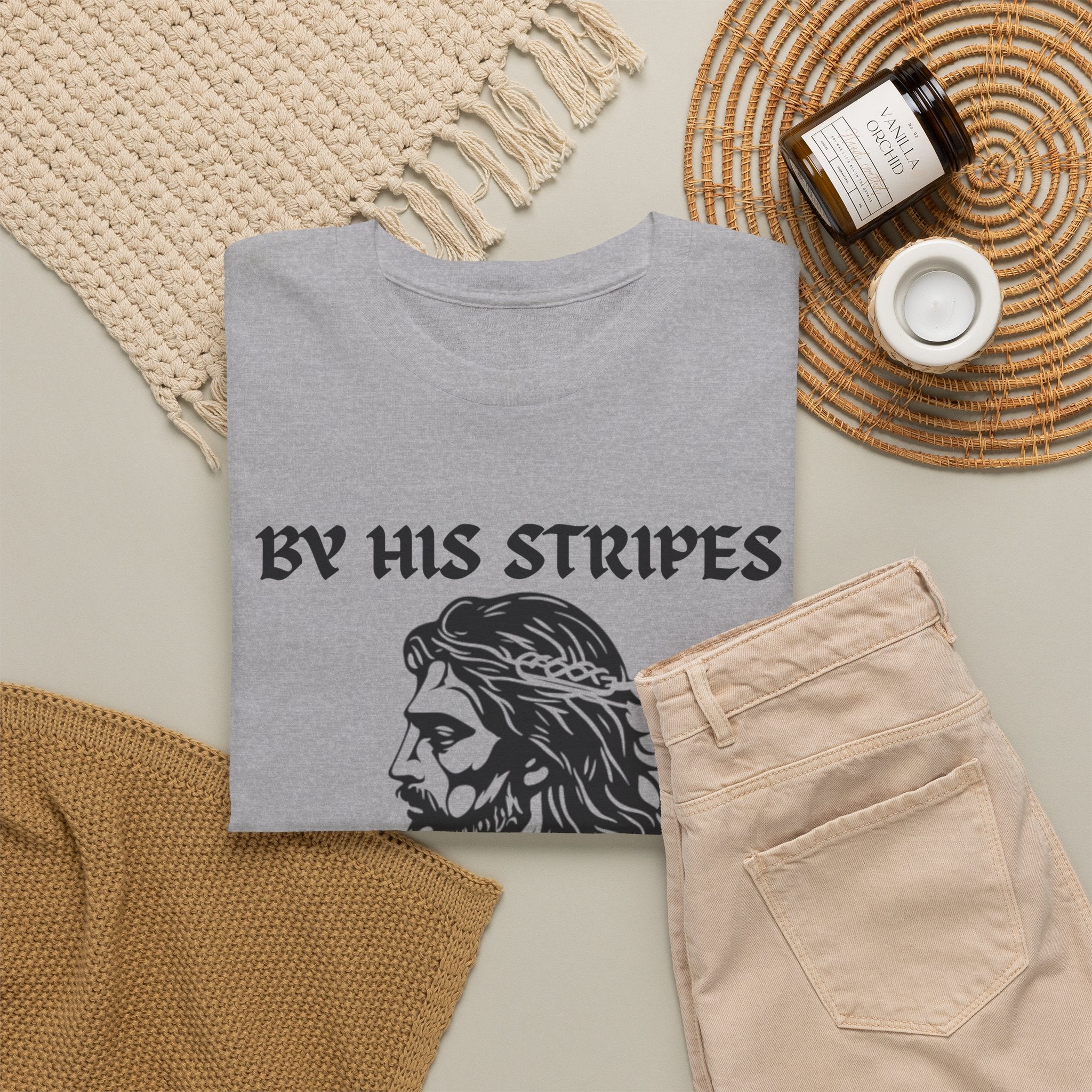 By His Stripes — Heavyweight Gospel T-Shirt