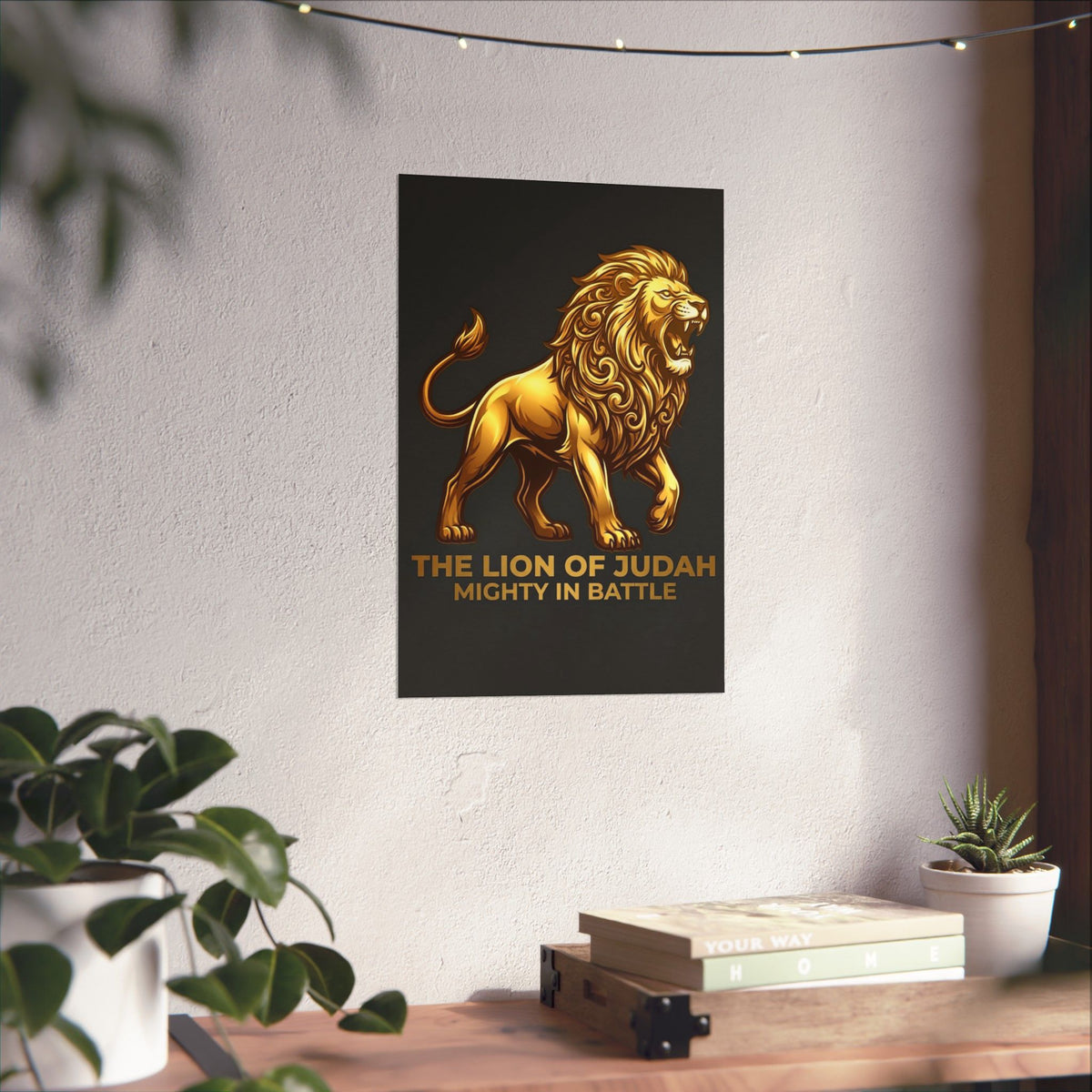 The Lion of Judah — Mighty in Battle | Wall Art Poster