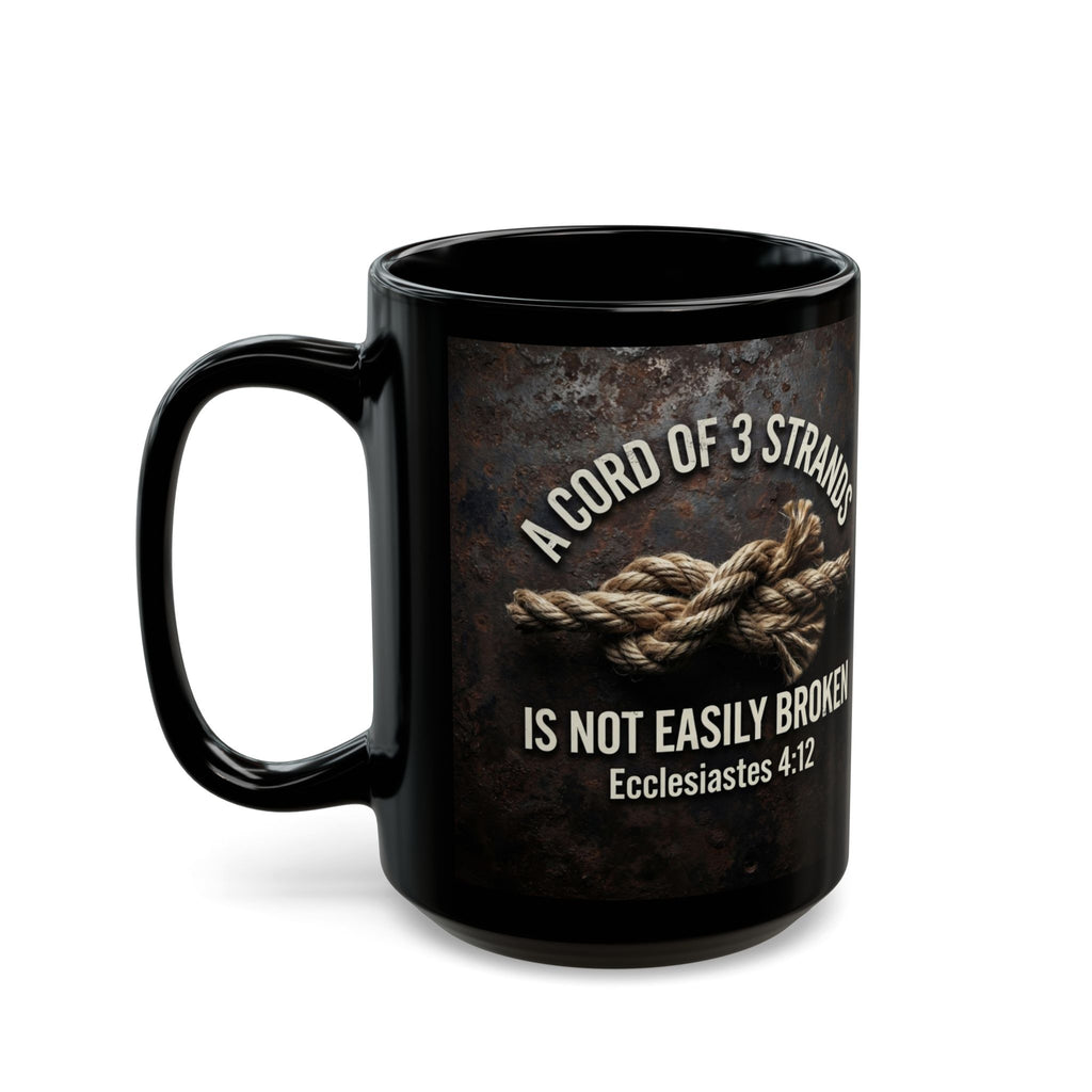 A Cord of 3 Strands Coffee Mug — Ecclesiastes 4:12 — Christian Gift