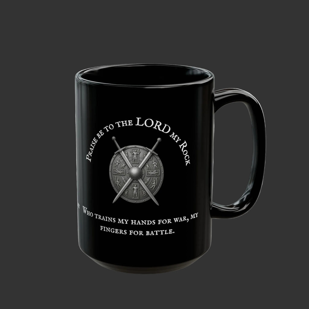 Psalm 144:1 — "Praise Be to the Lord My Rock" 11/15oz mug