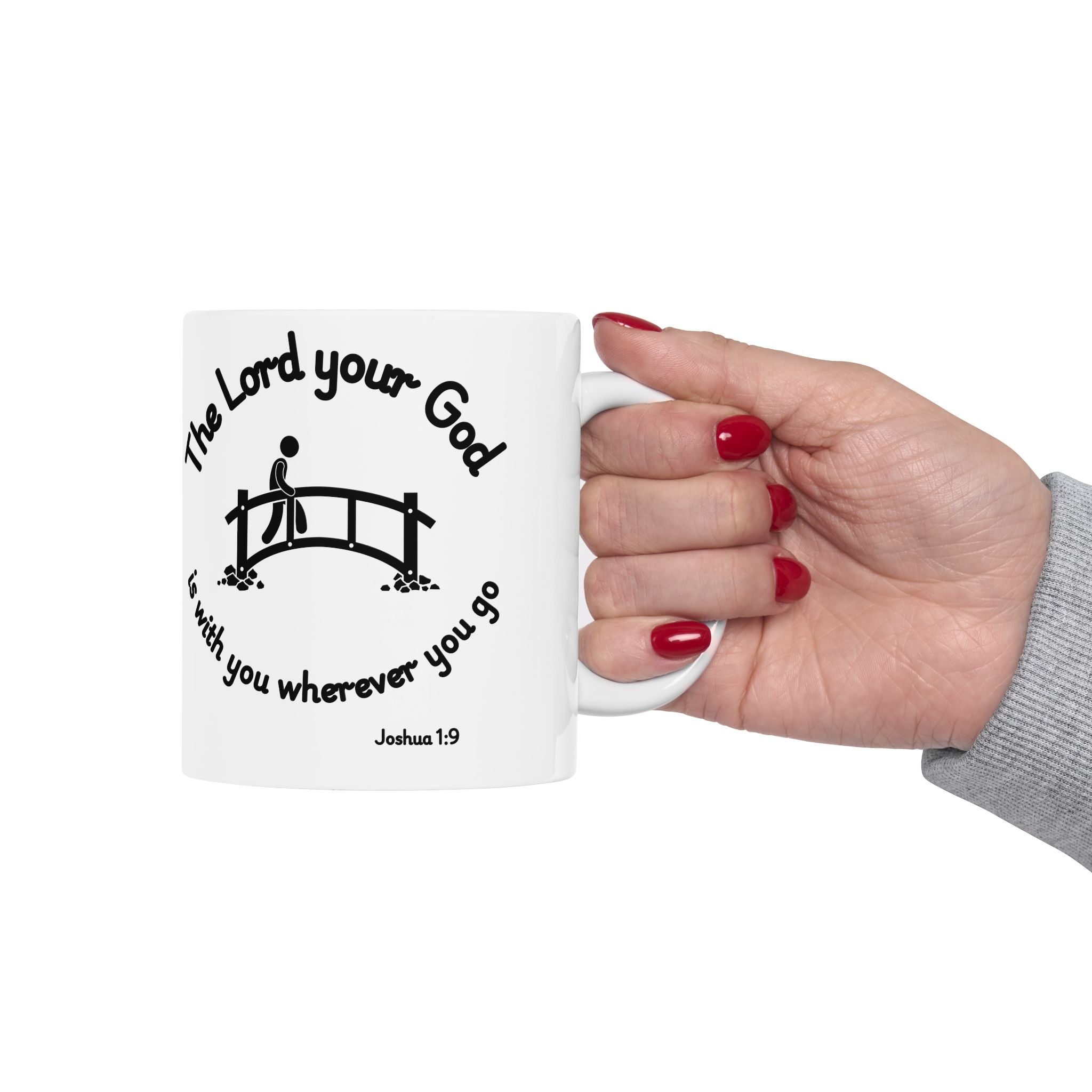 God Walks With You Always Christian Coffee Mug – Inspirational Bible Verse Gift – 11oz & 15oz