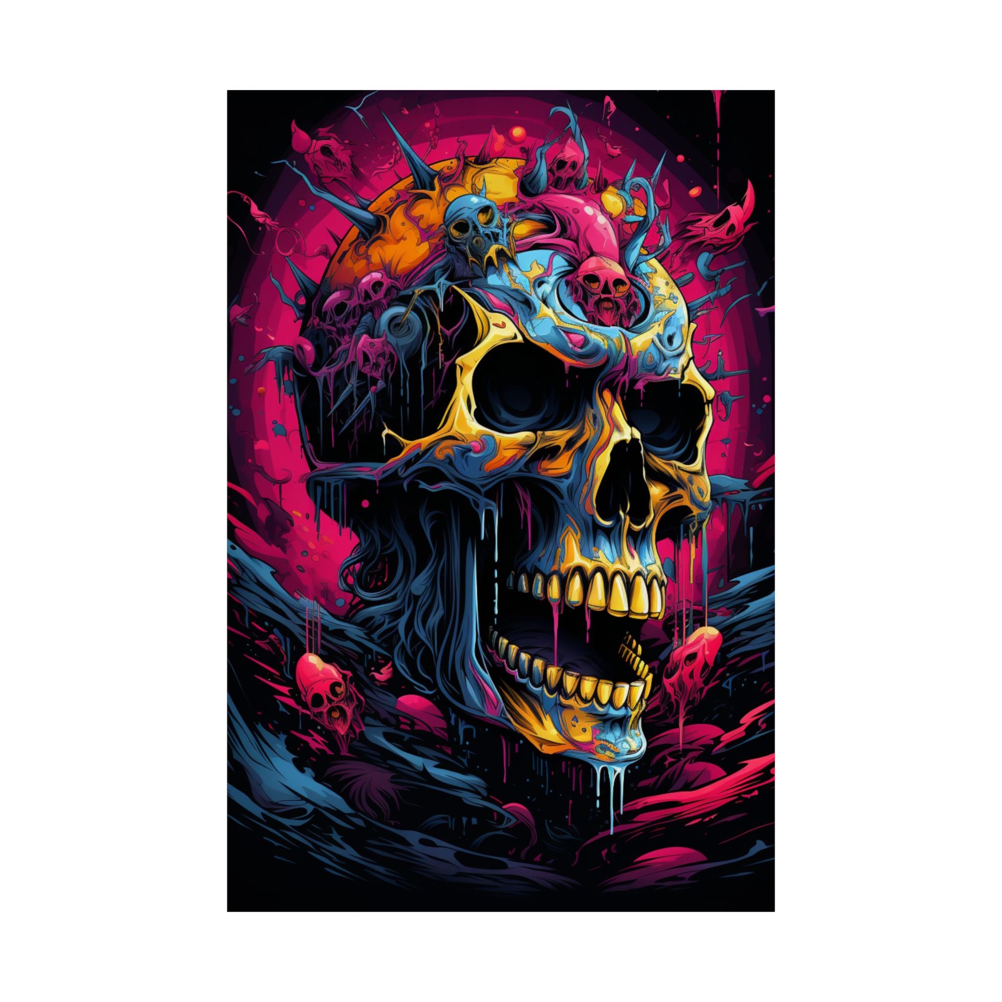 Eruption of Silence — Skull Art Poster