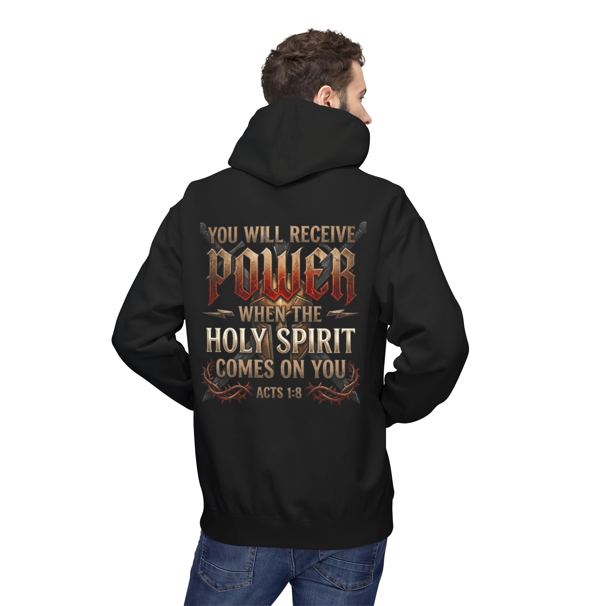 Acts 1:8 "You Will Receive Power" Christian Hoodie
