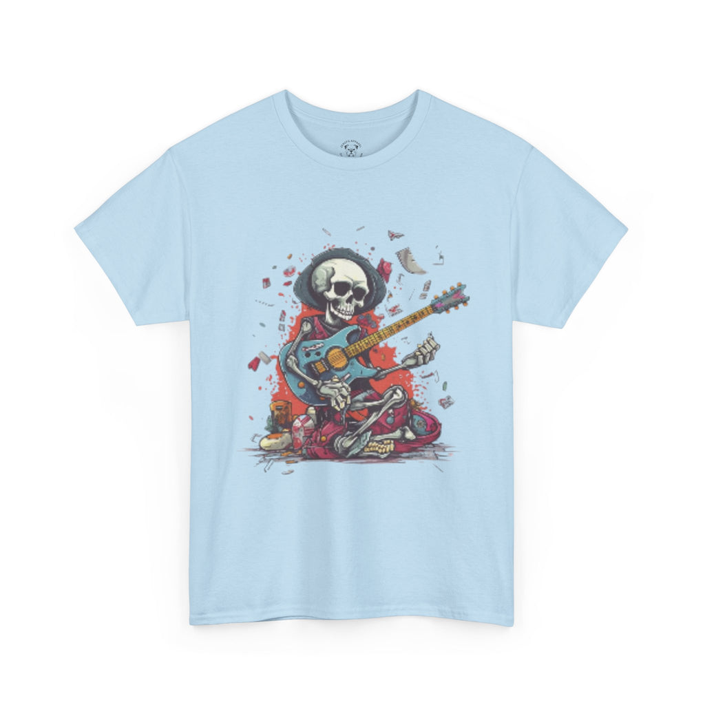 Skull Guitarist Tee - Premium Rock & Roll Skeleton Graphic T-Shirt