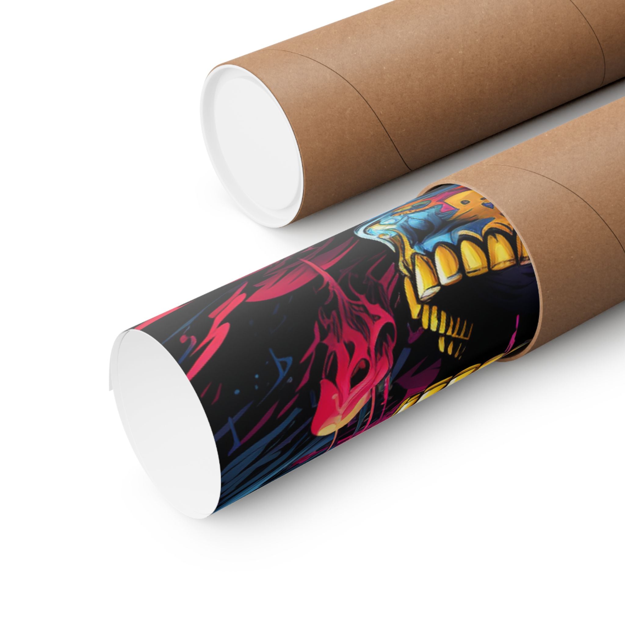 Eruption of Silence — Skull Art Poster