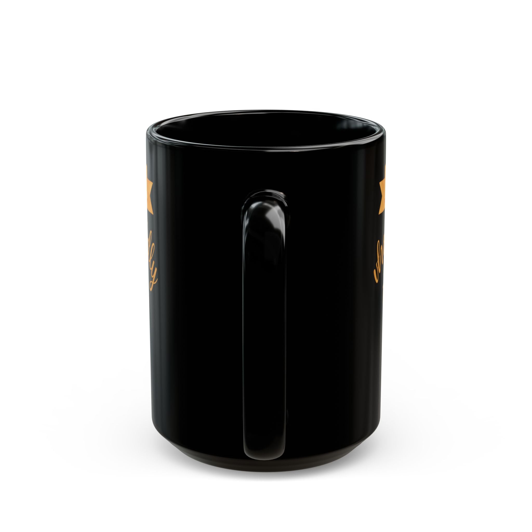 Serve Wholeheartedly" Premium Black Mug — Ephesians 6:7