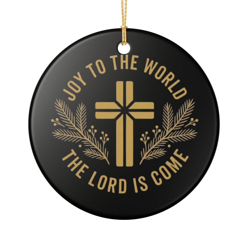 Joy to the World Ceramic Christmas Ornament