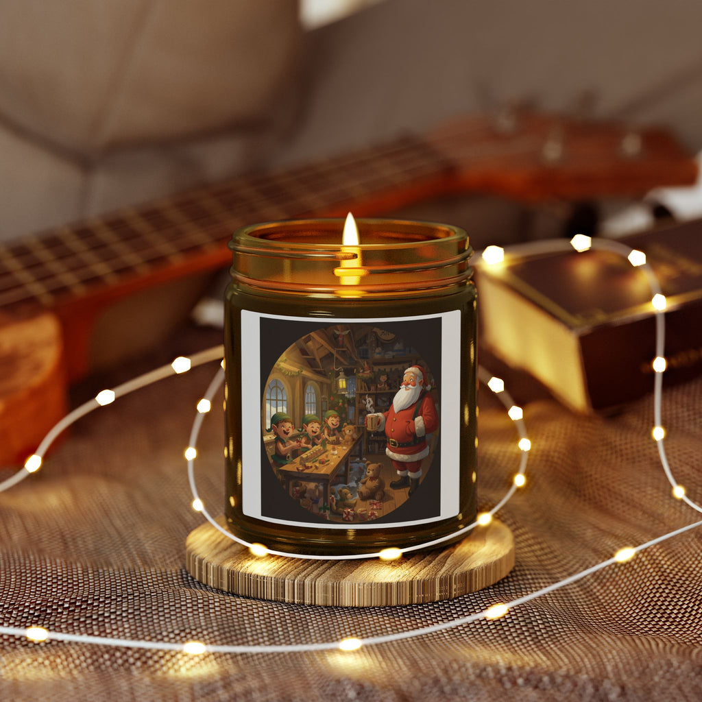 Holiday Scented Candle — Cozy Santa Workshop Jar (4oz/9oz)