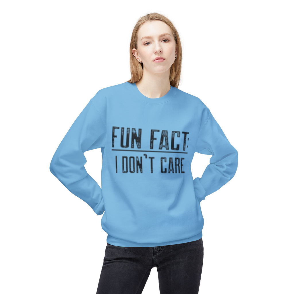 Fun Fact: I Don’t Care Sweatshirt – Sarcastic Graphic Pullover